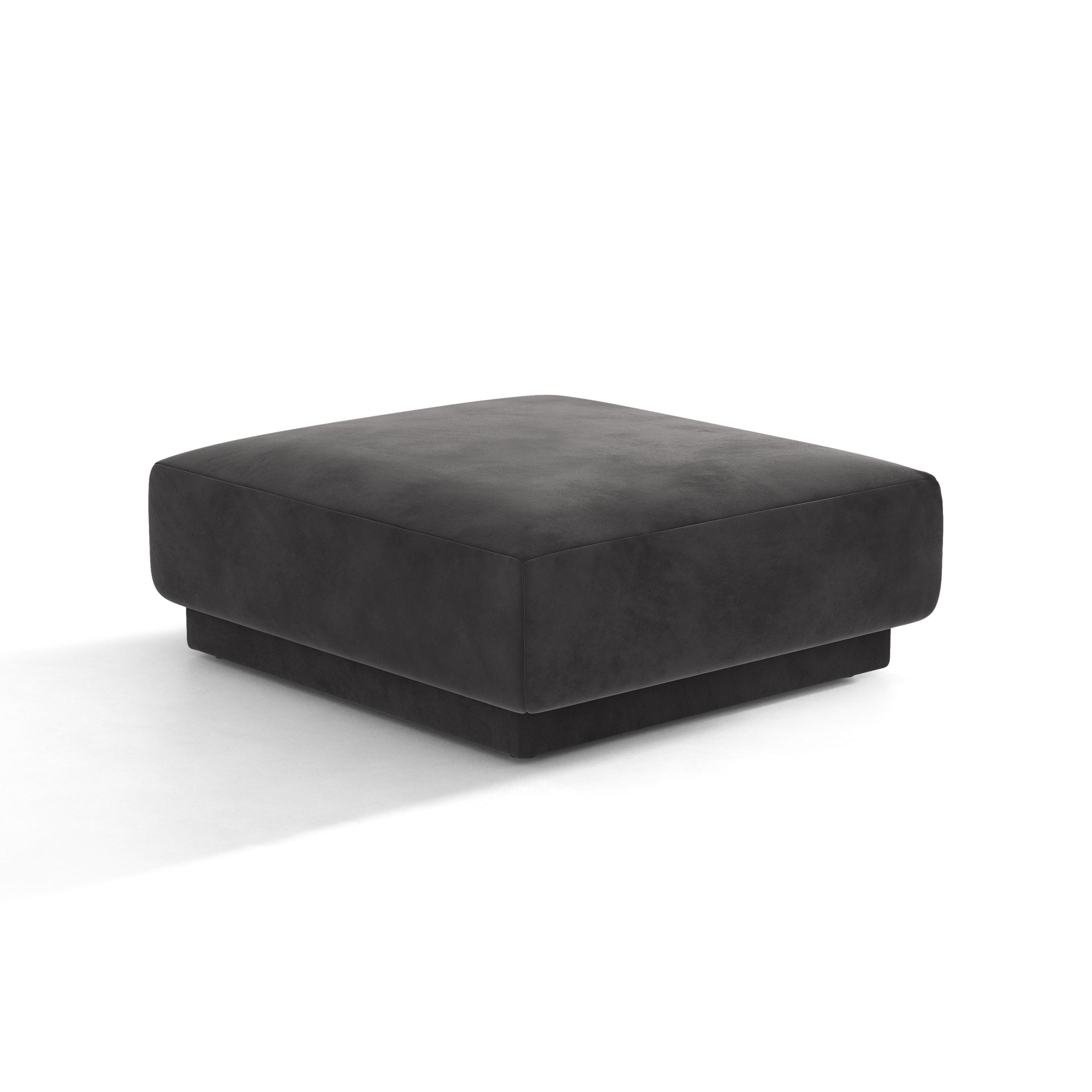 Pouf velvety miley dark gray