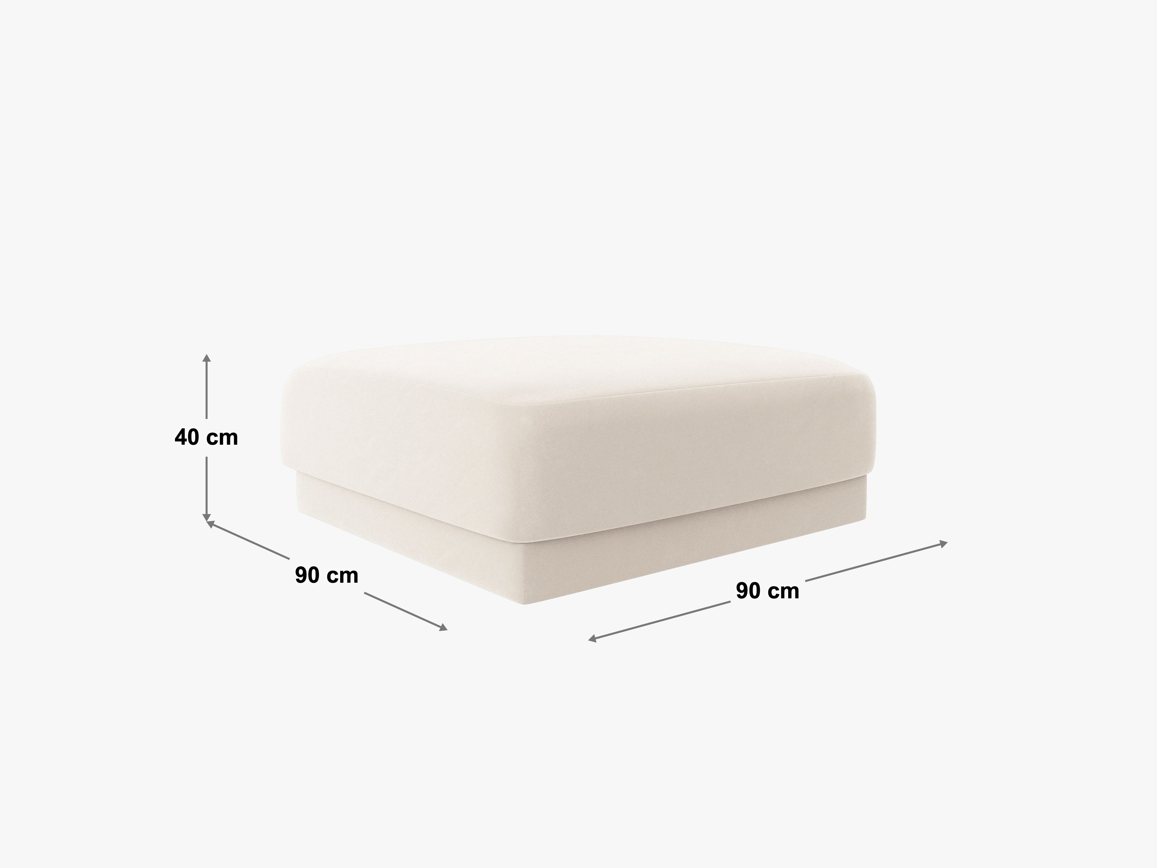 Miley Cappuccino velvet pouf
