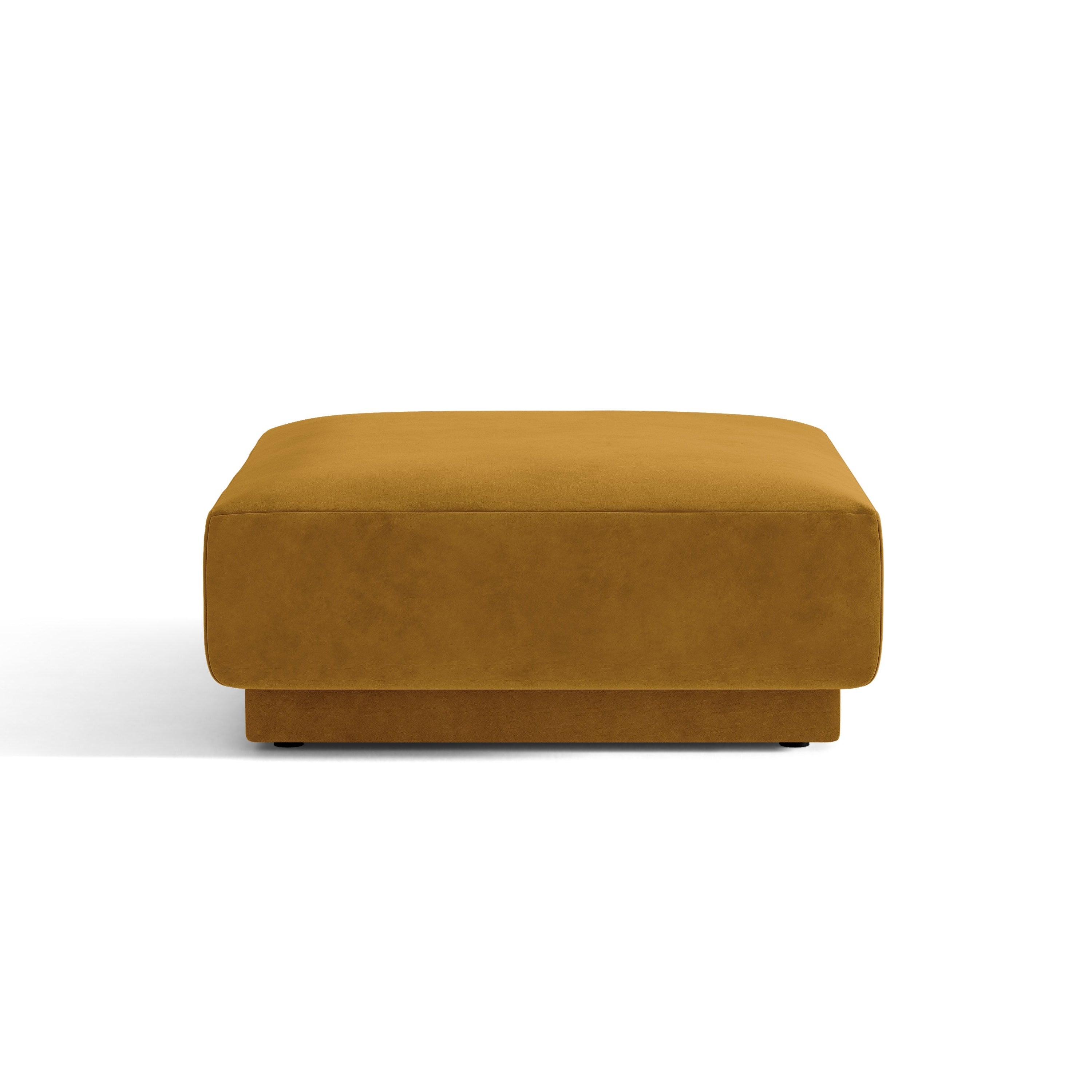 Velvet pouf miley yellow