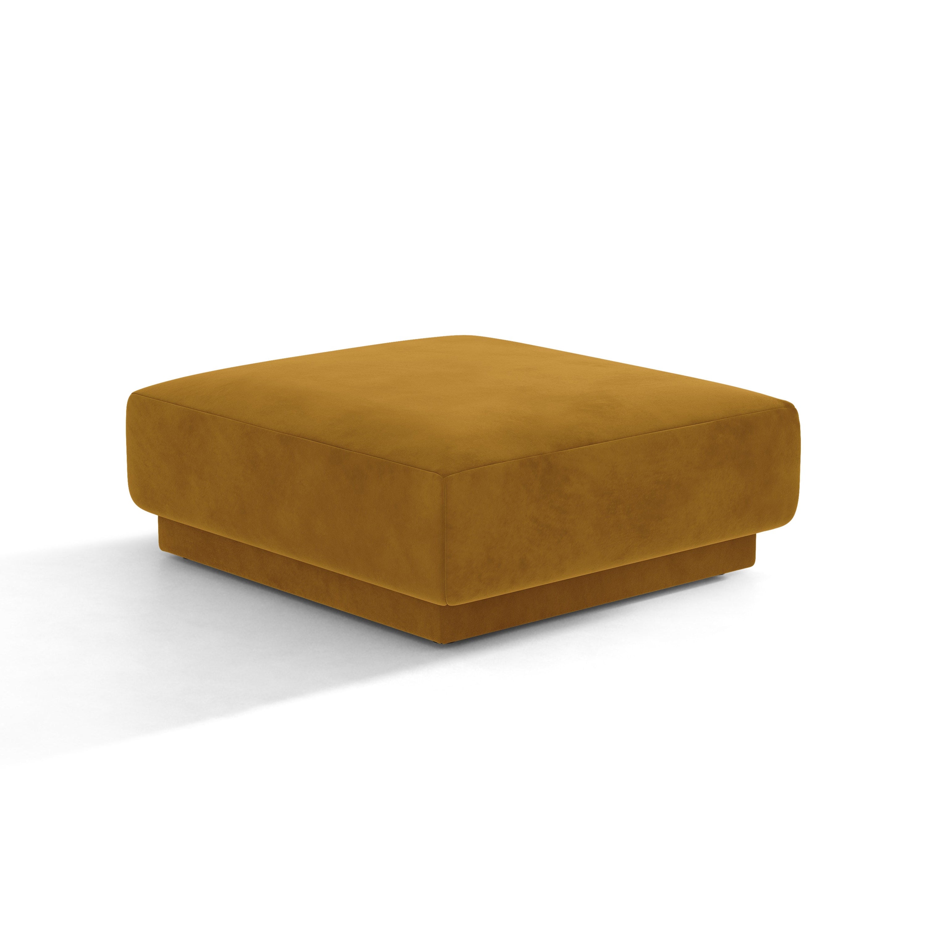 Velvet pouf miley yellow