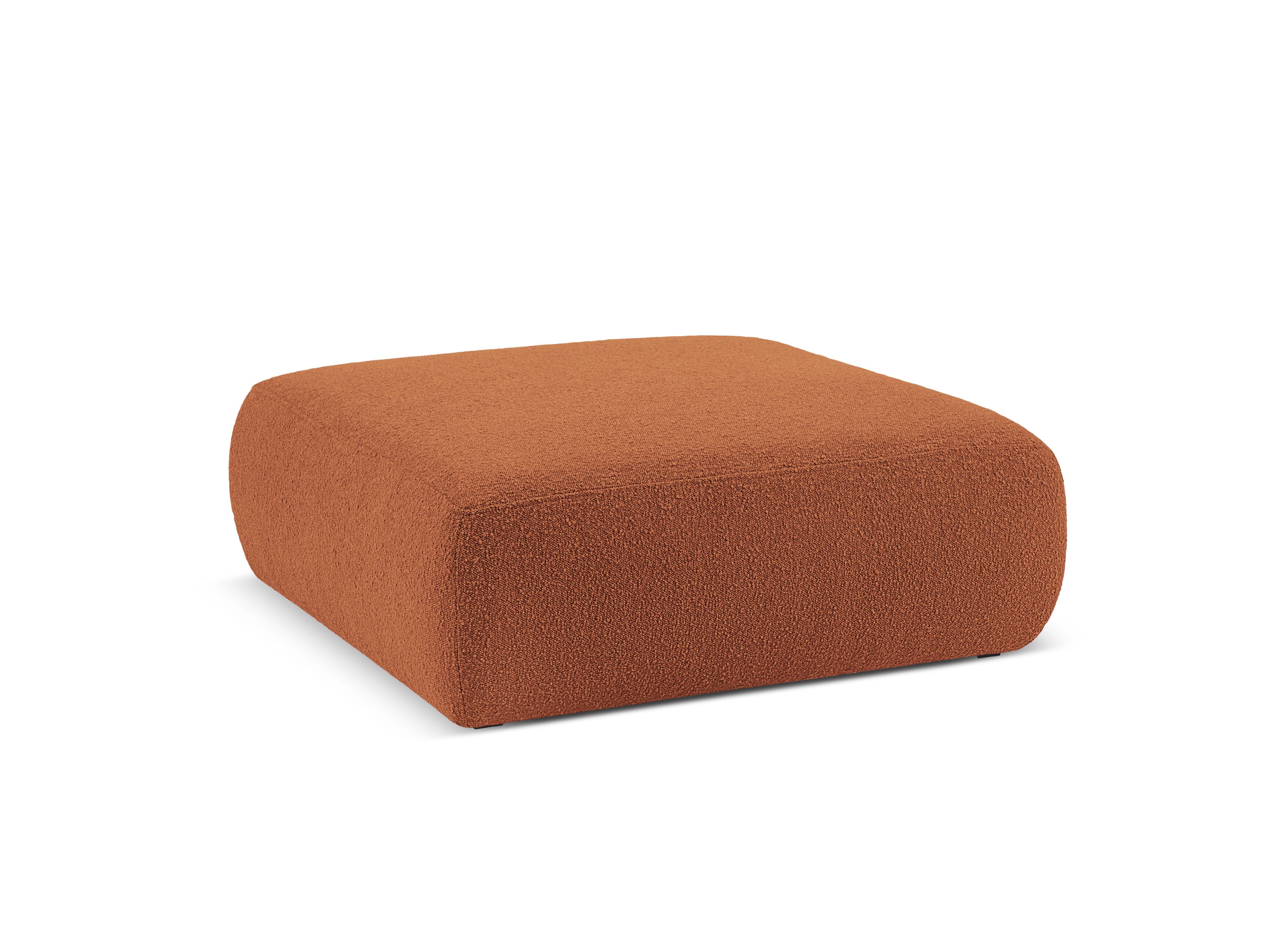 Puf w tkaninie boucle MOLINO terracotta Micadoni 100 cm Eye on Design