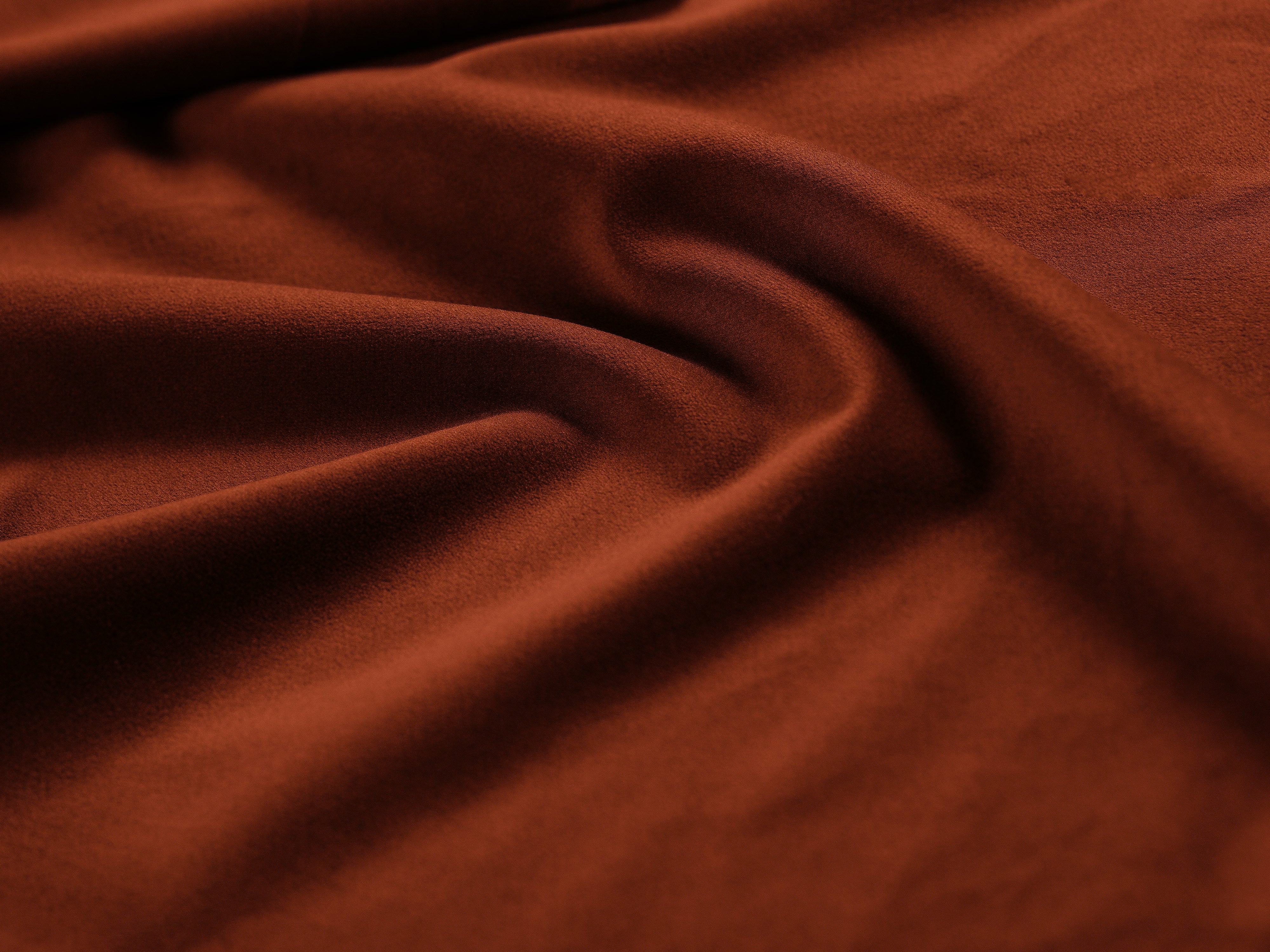 Velvet pouf GEORGIA in chestnut brown
