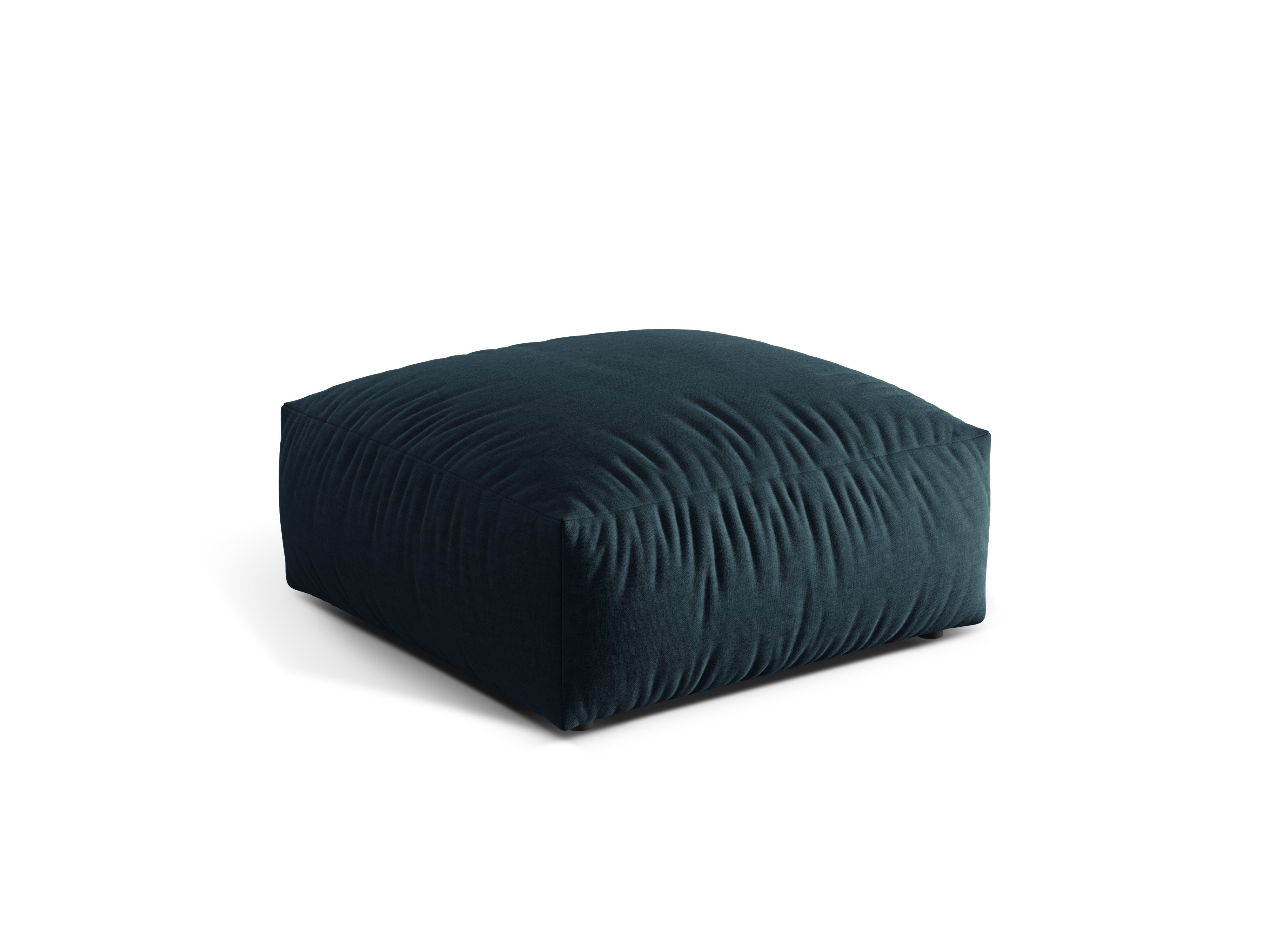 Blue denim martin pouf