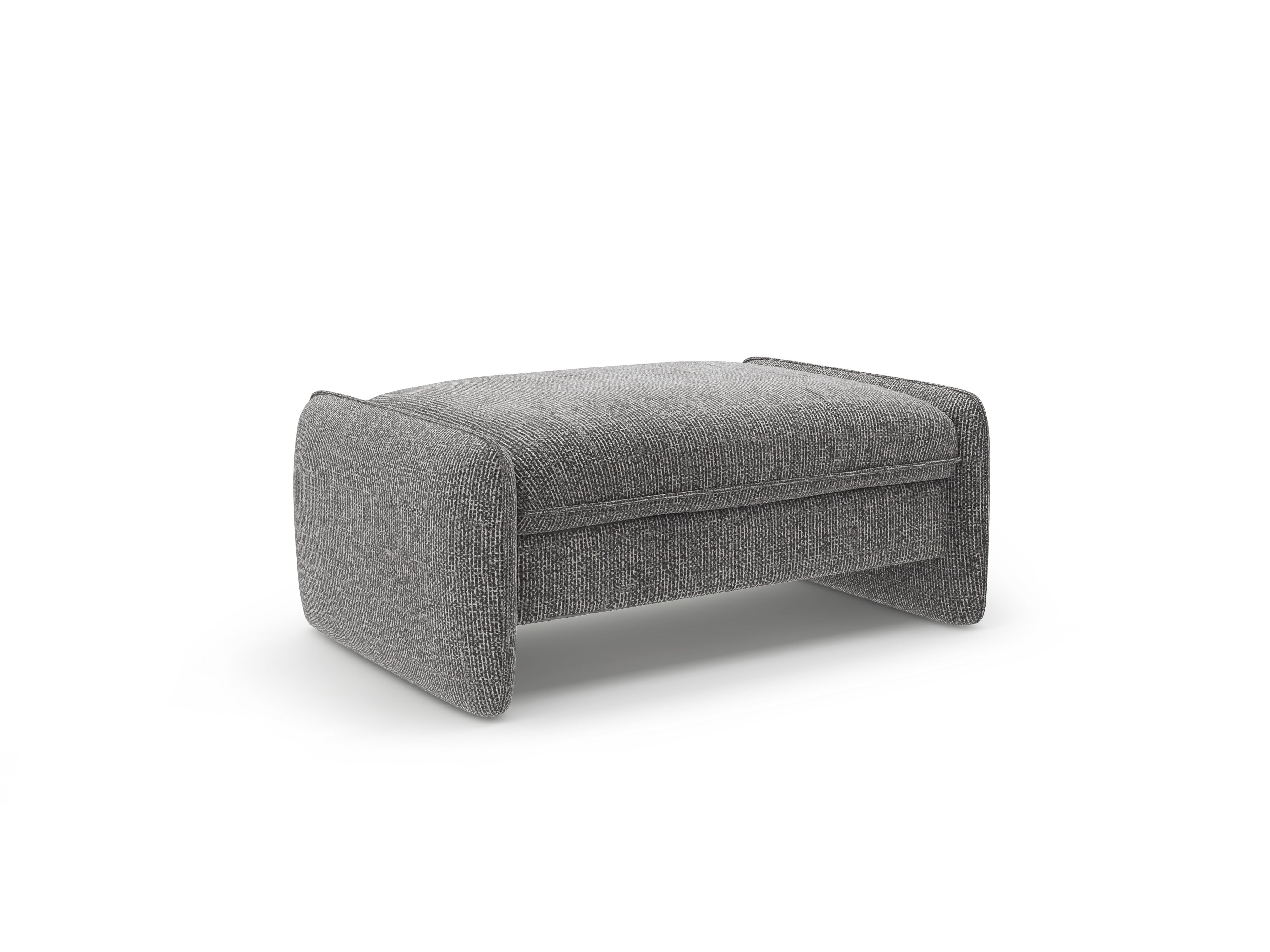 GEORGIA pouf in dark gray chenille