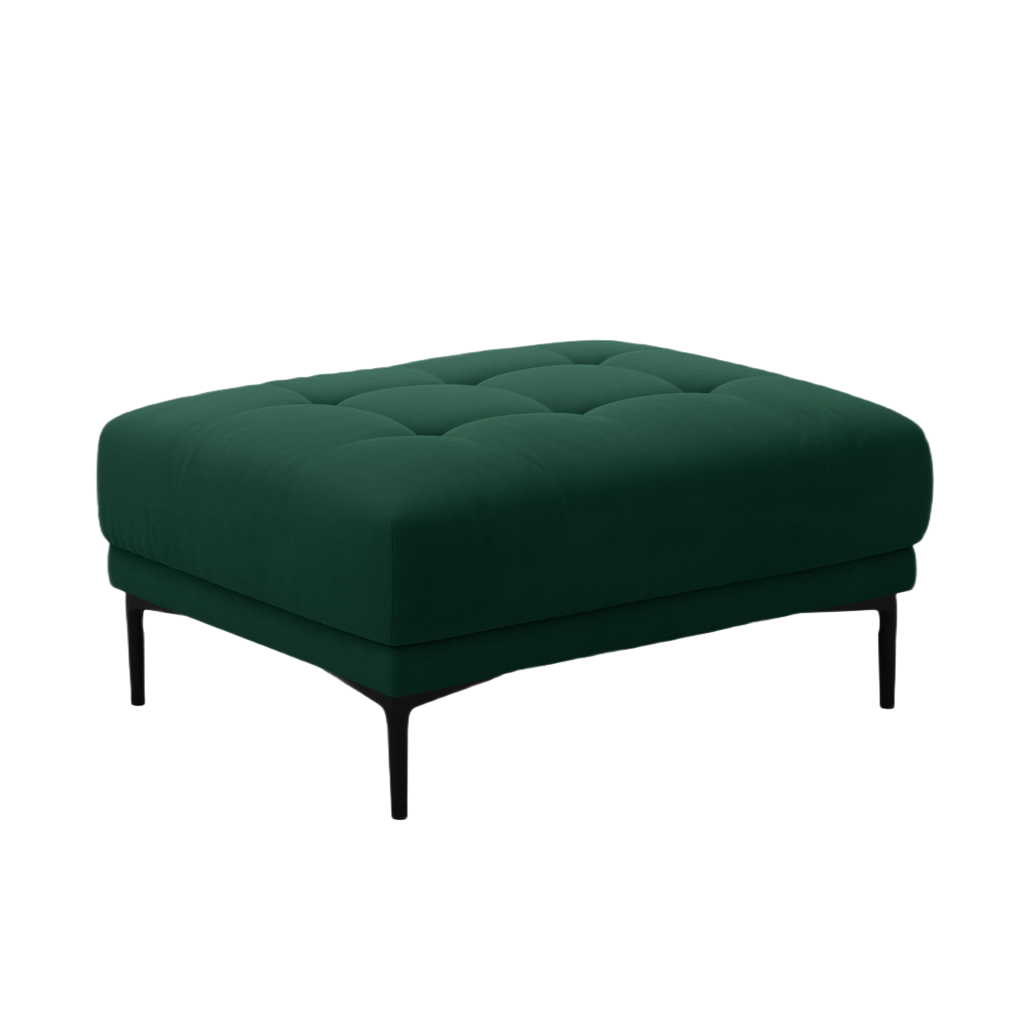 Velvet Pouf BEMY Bottle Green