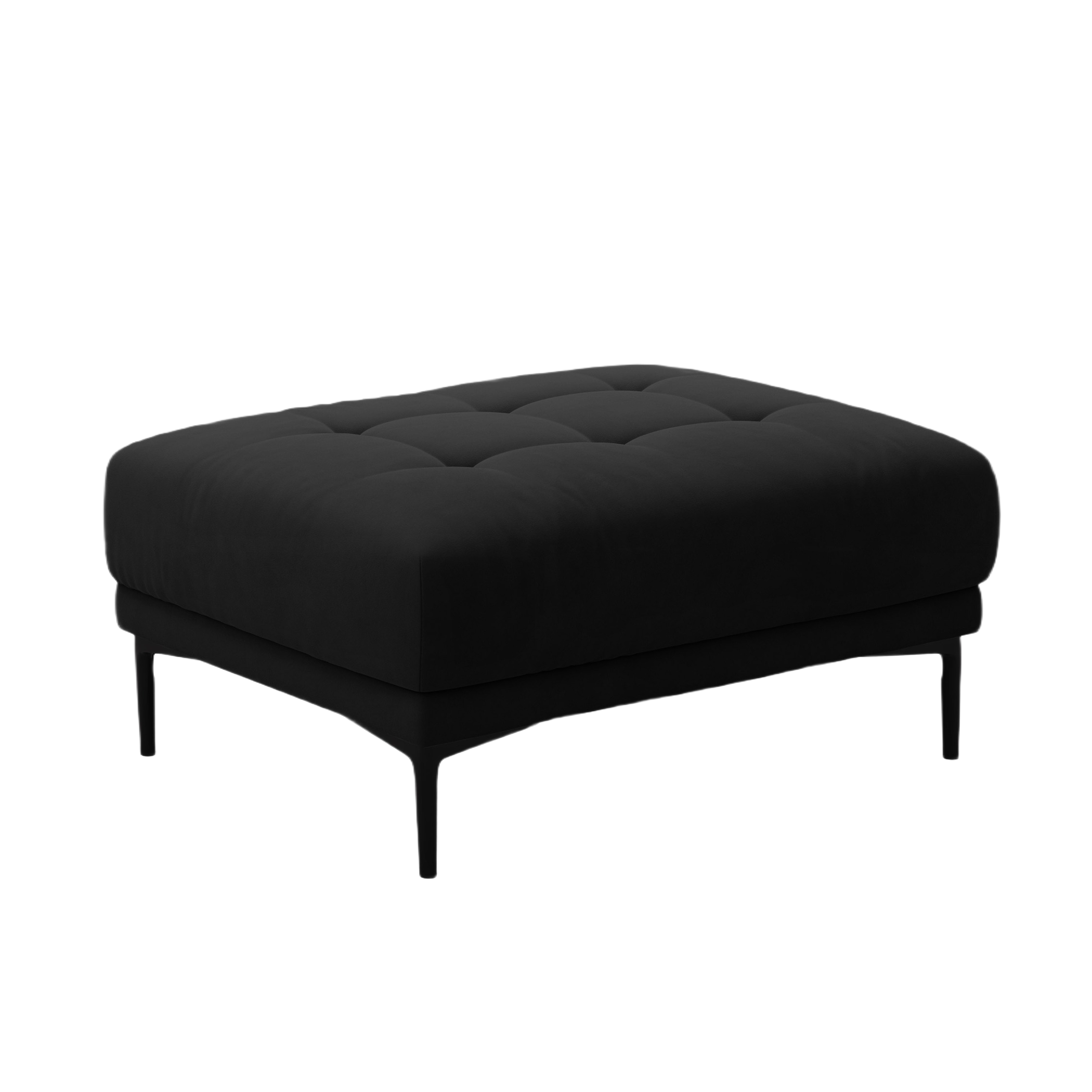 Black Velvet Pouf BEMY