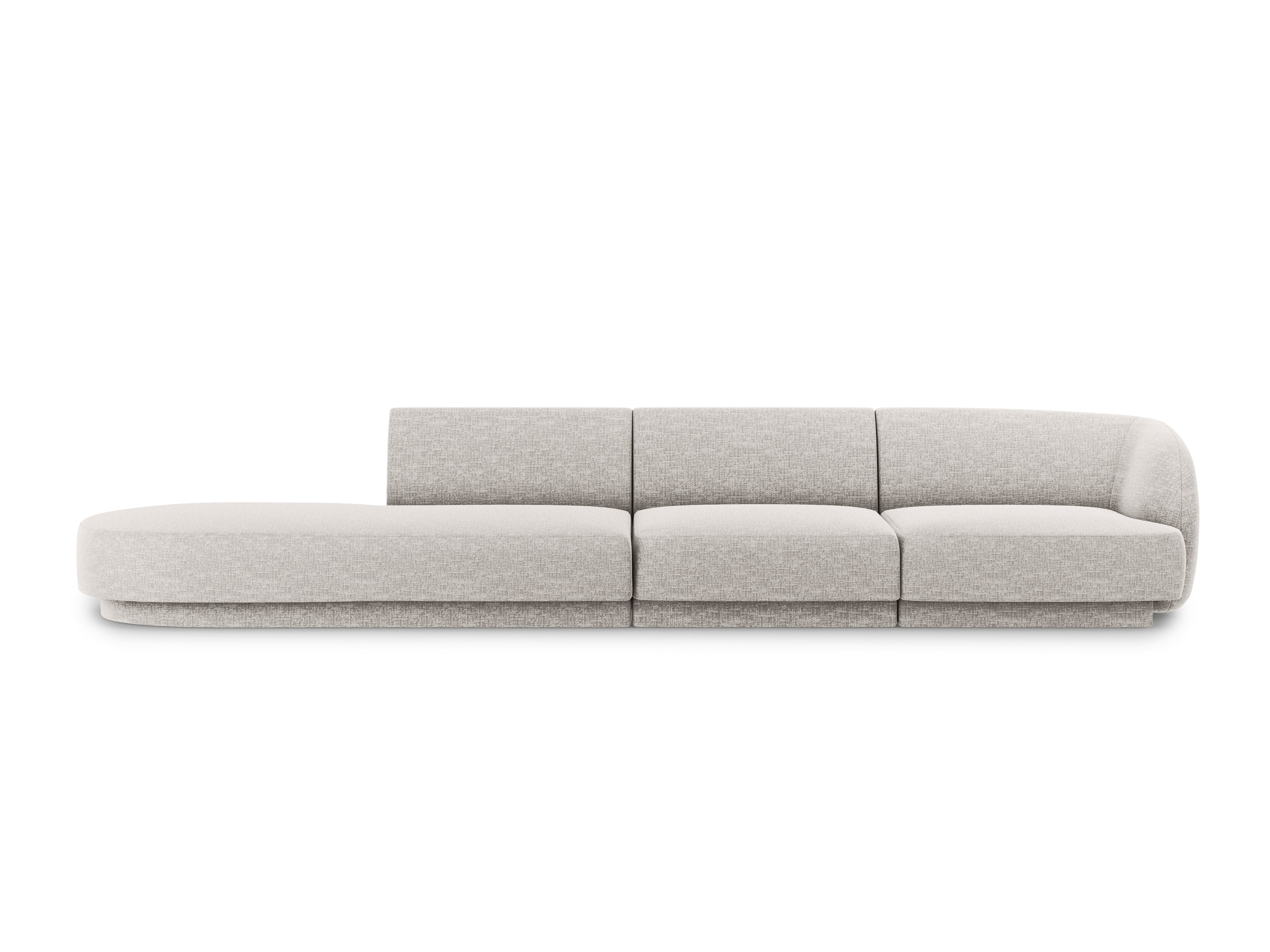 Sofa offene linke 4-sitzige offene MILEY grau Chenille