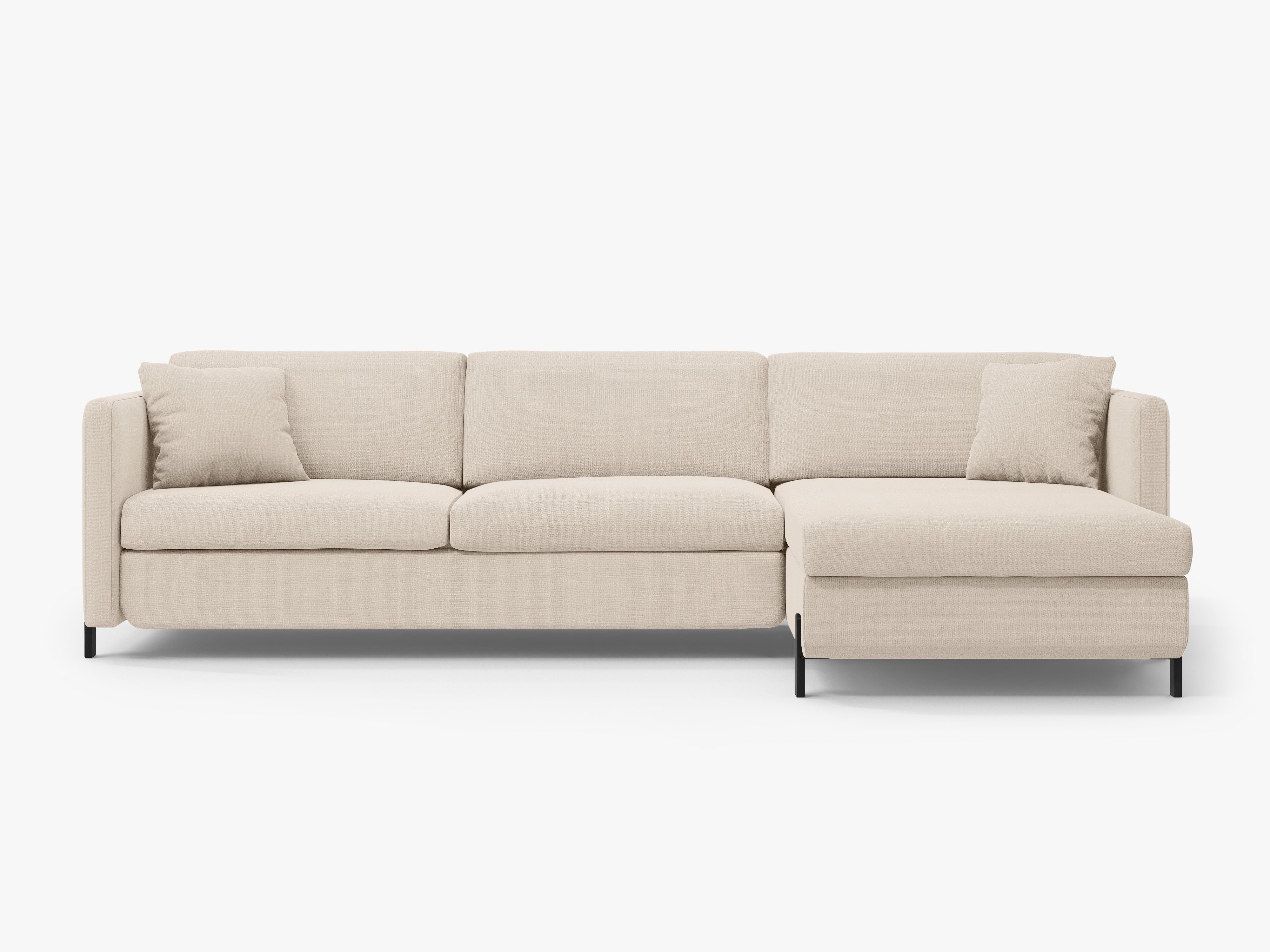 Rechte Ecke -Sofa mit Bettfunktion und Box, "Gloria", 5 Sitze, Beige, 280x170x80
In Europa gemacht