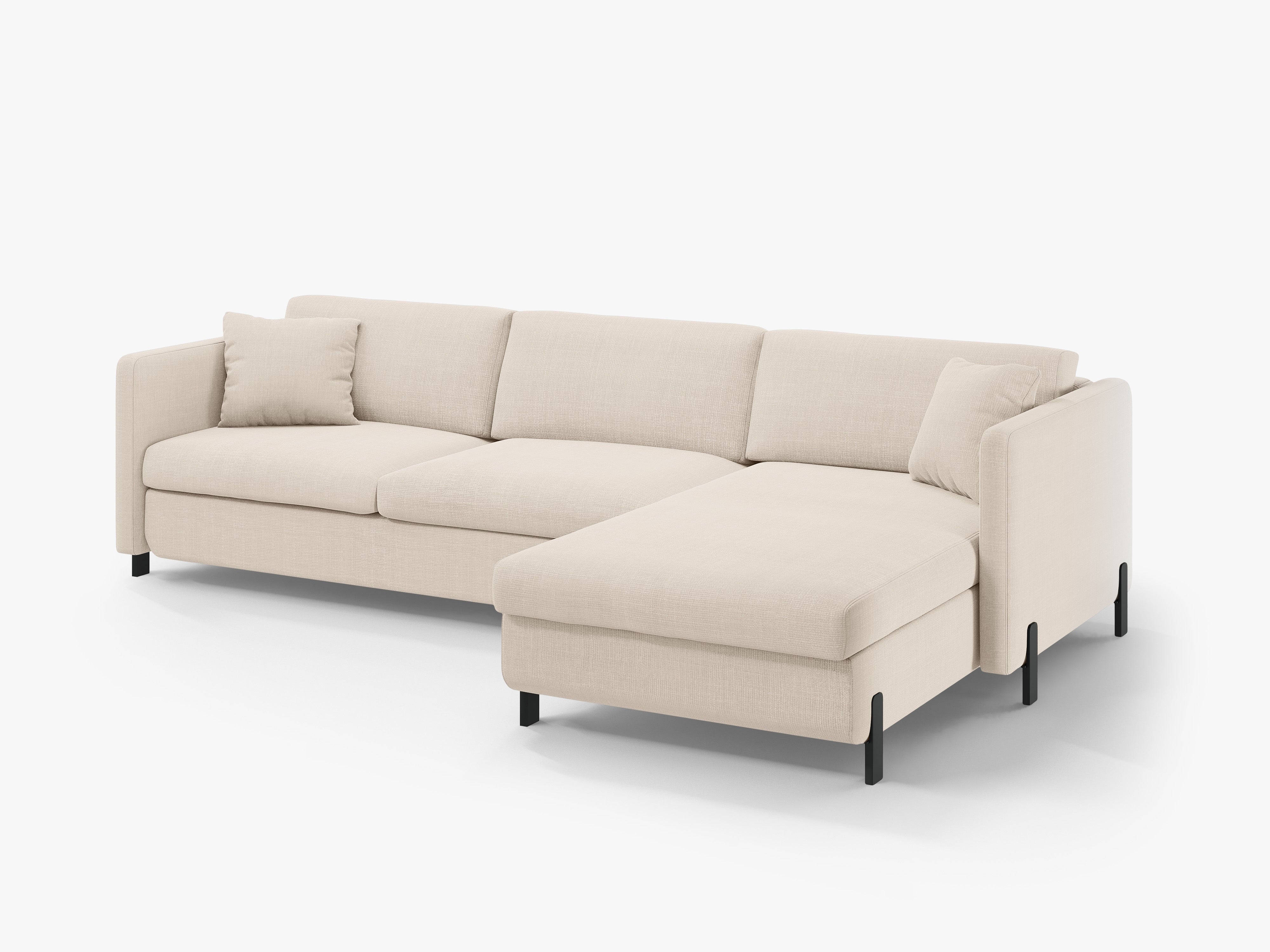 Rechte Ecke -Sofa mit Bettfunktion und Box, "Gloria", 5 Sitze, Beige, 280x170x80
In Europa gemacht