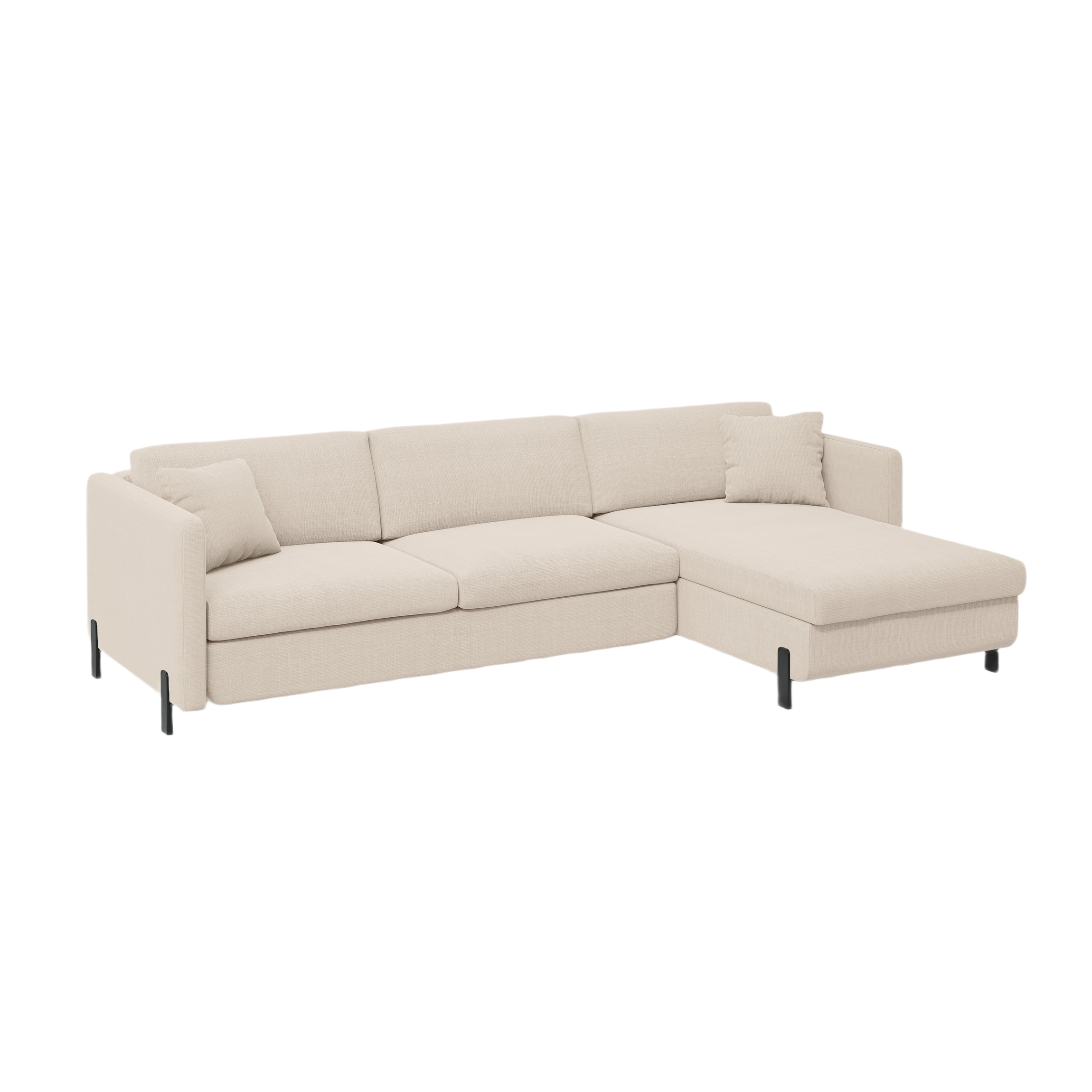 Rechte Ecke -Sofa mit Bettfunktion und Box, "Gloria", 5 Sitze, Beige, 280x170x80
In Europa gemacht