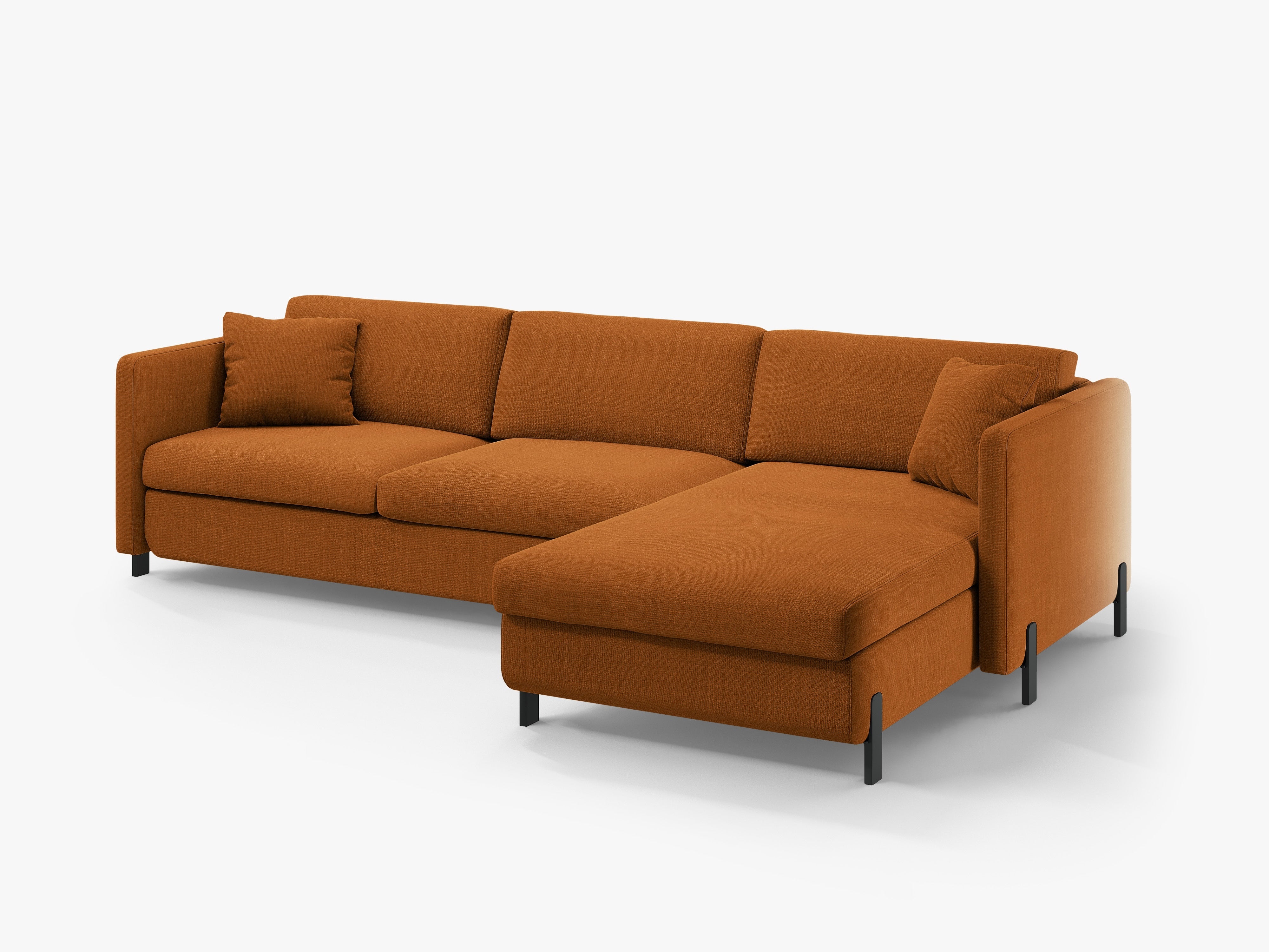 Rechte Ecksofa mit Bettfunktion und Box, "Gloria", 5 Sitze, Ziegel, 280x170x80
In Europa gemacht