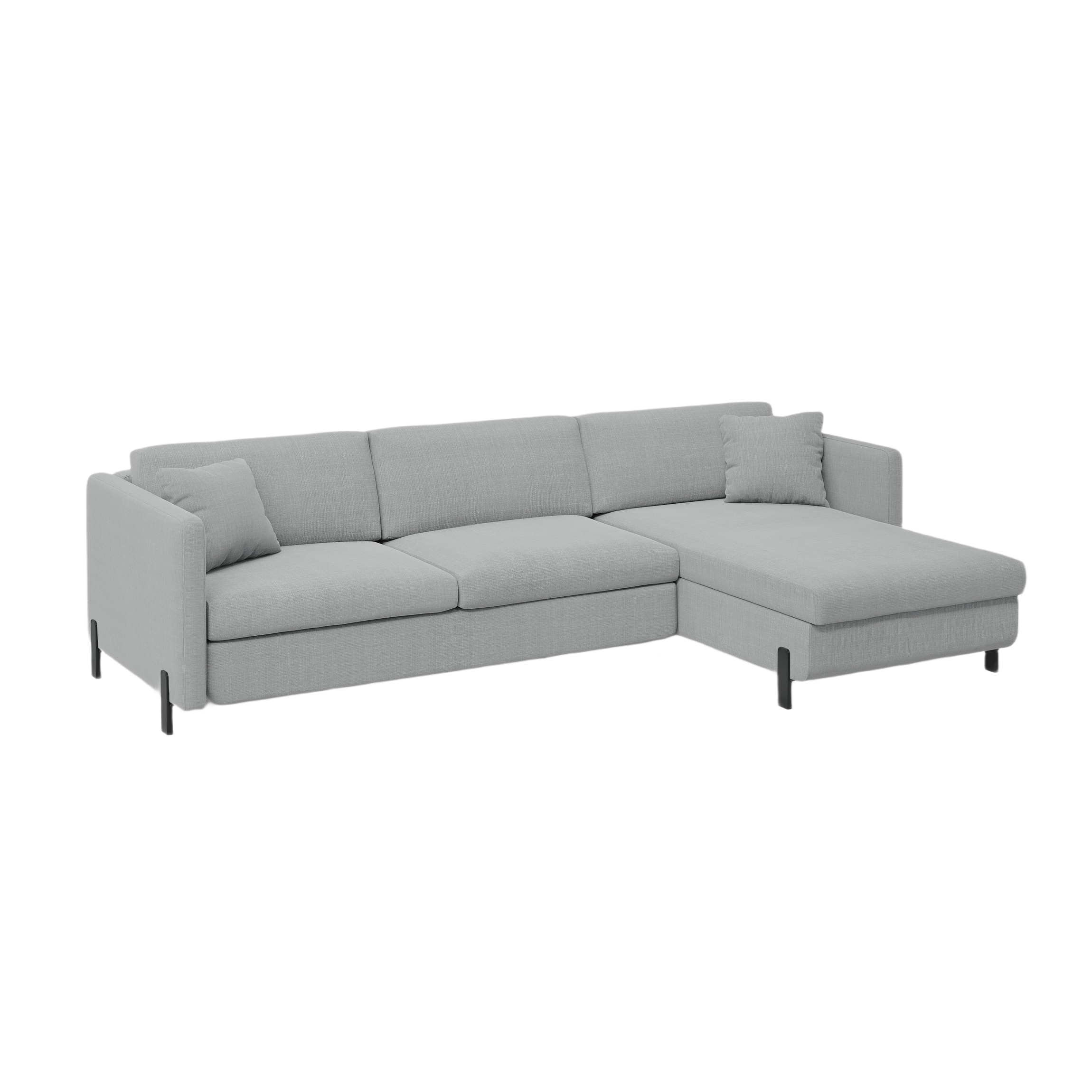 Right Corner Sofa with Bed Function and Box, "Gloria", 5 Seats, Light Gray, 280x170x80
Made in Europe