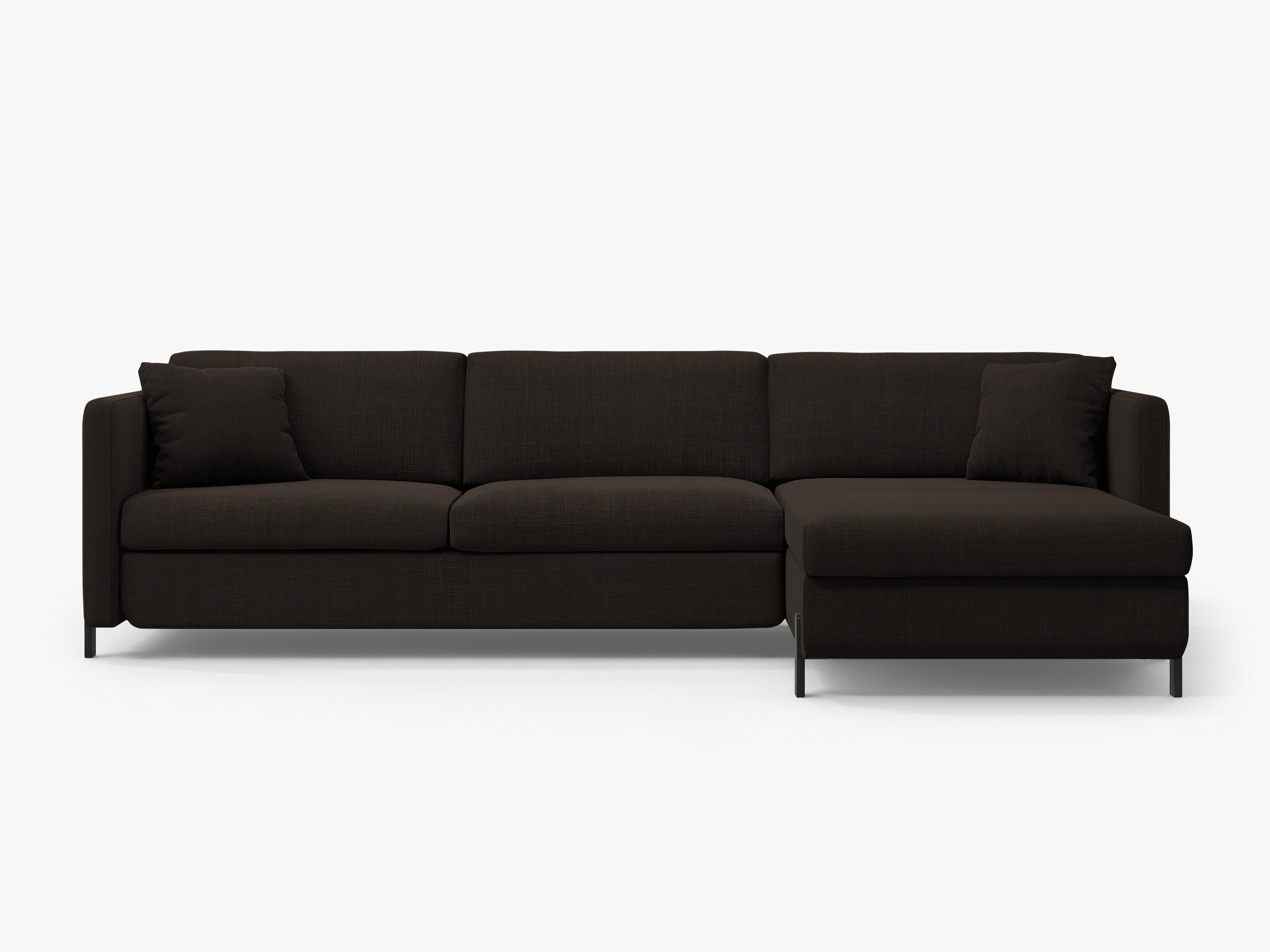 Rechte Ecke -Sofa mit Bettfunktion und Schachtel, "Gloria", 5 Sitze, Dunkelgrau, 280x170x80
In Europa gemacht