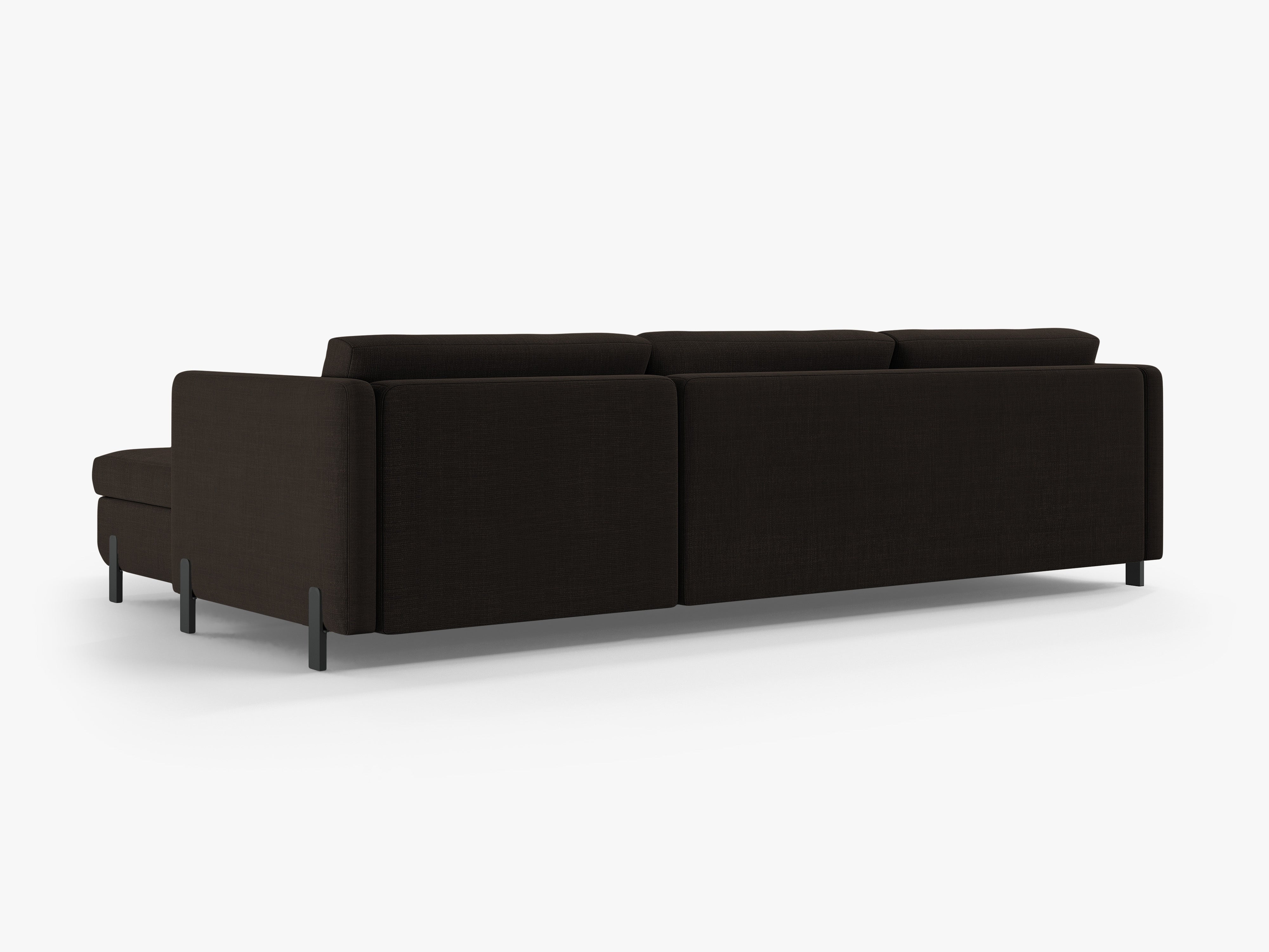 Rechte Ecke -Sofa mit Bettfunktion und Schachtel, "Gloria", 5 Sitze, Dunkelgrau, 280x170x80
In Europa gemacht
