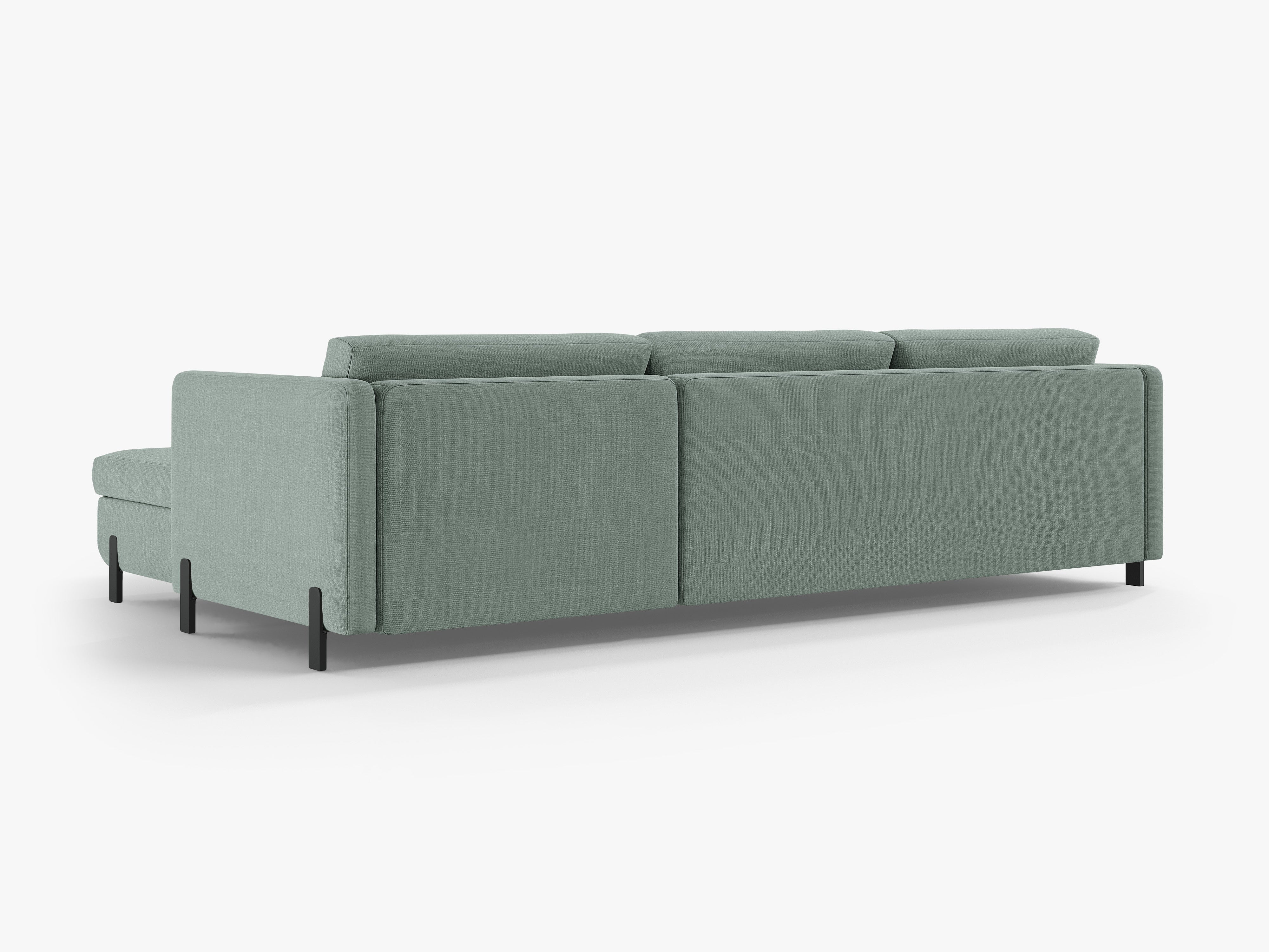 Rechte Ecke -Sofa mit Bettfunktion und Box, "Gloria", 5 Sitze, Minze, 280x170x80
In Europa gemacht