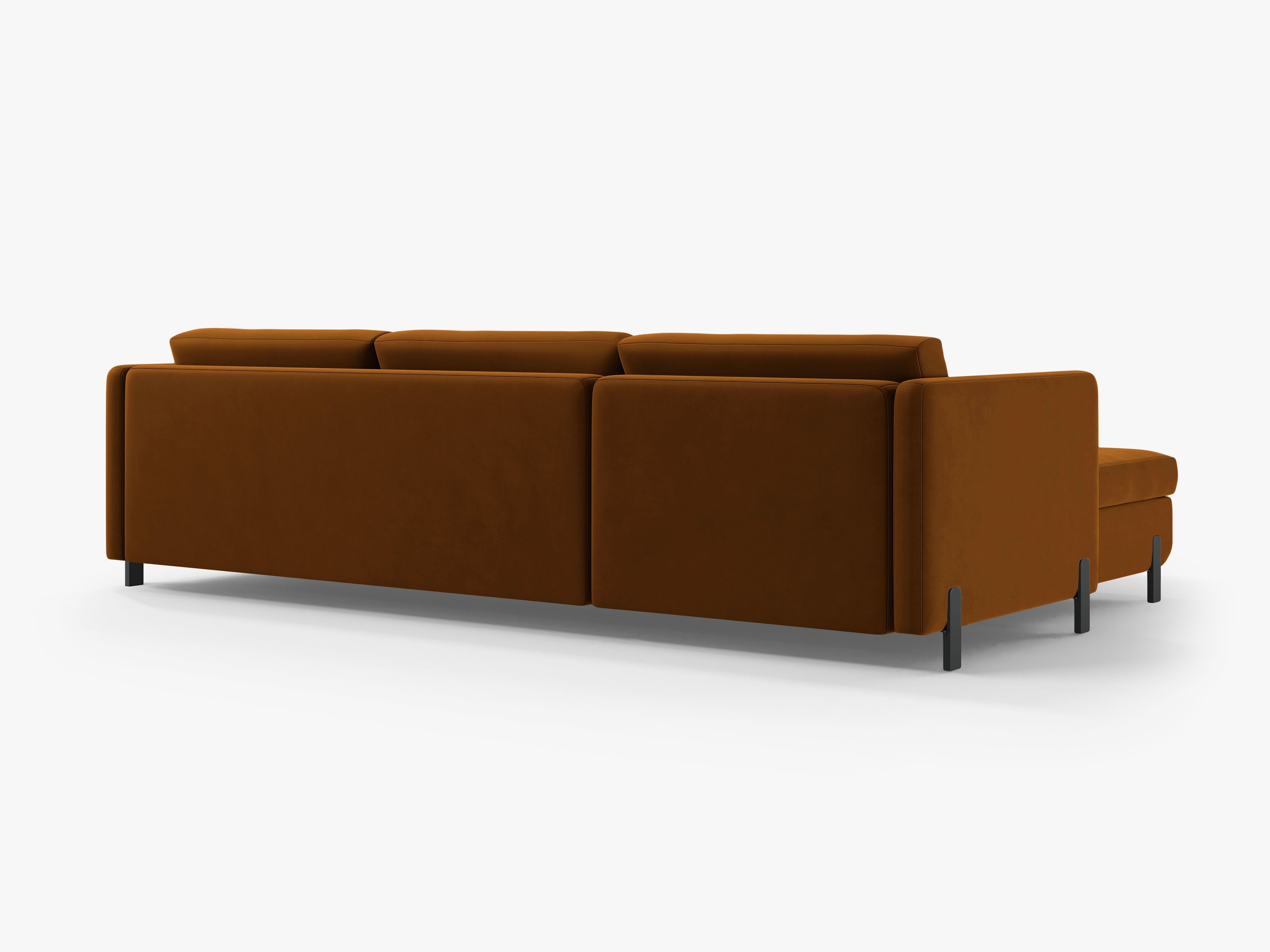 Samtrechter Ecksofa mit Bettfunktion, "Gloria", 5 Sitze, braun, 280x170x80
In Europa gemacht