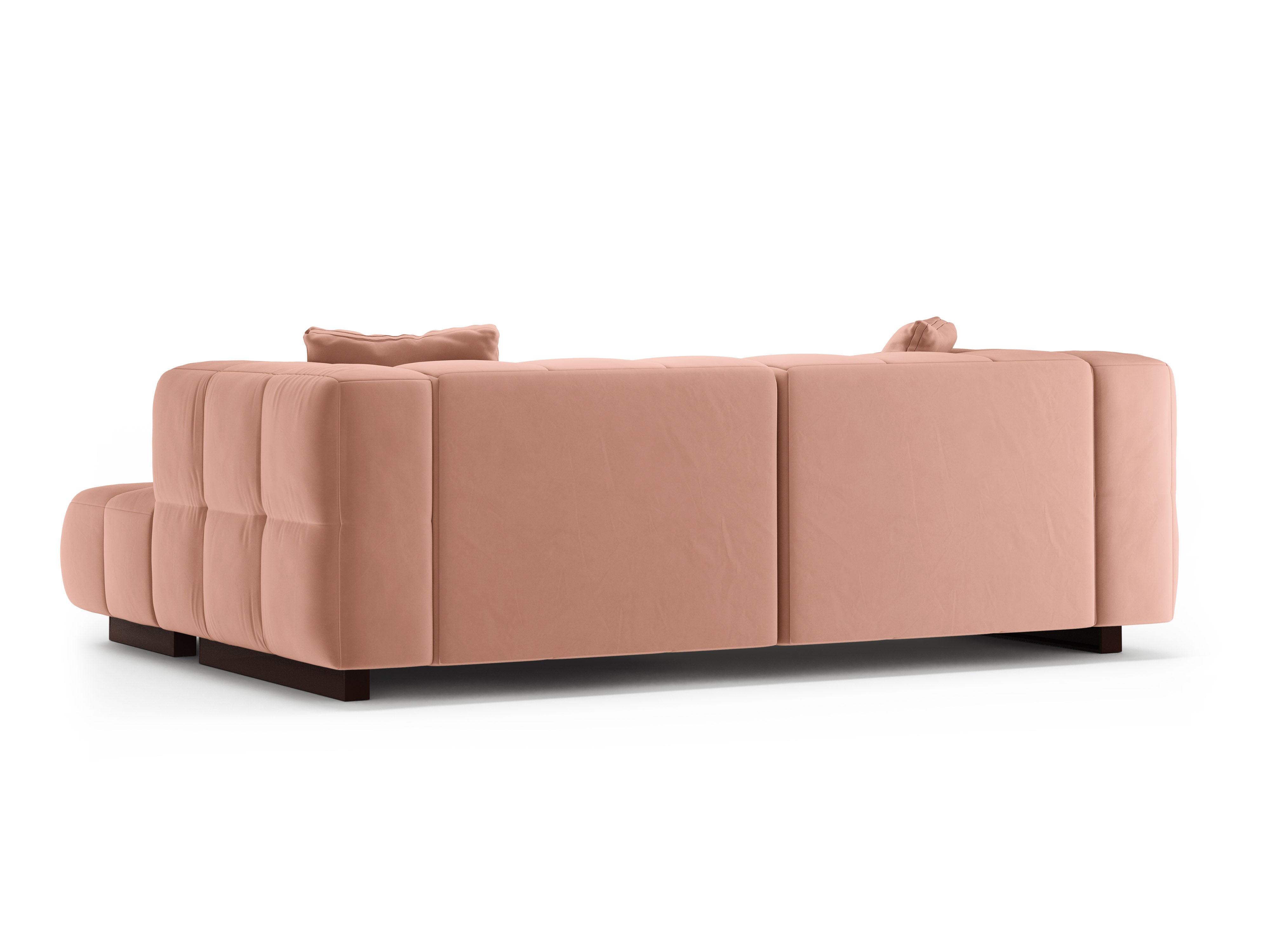 Pink Velvet Right-Hand Corner Sofa Bed PUMA