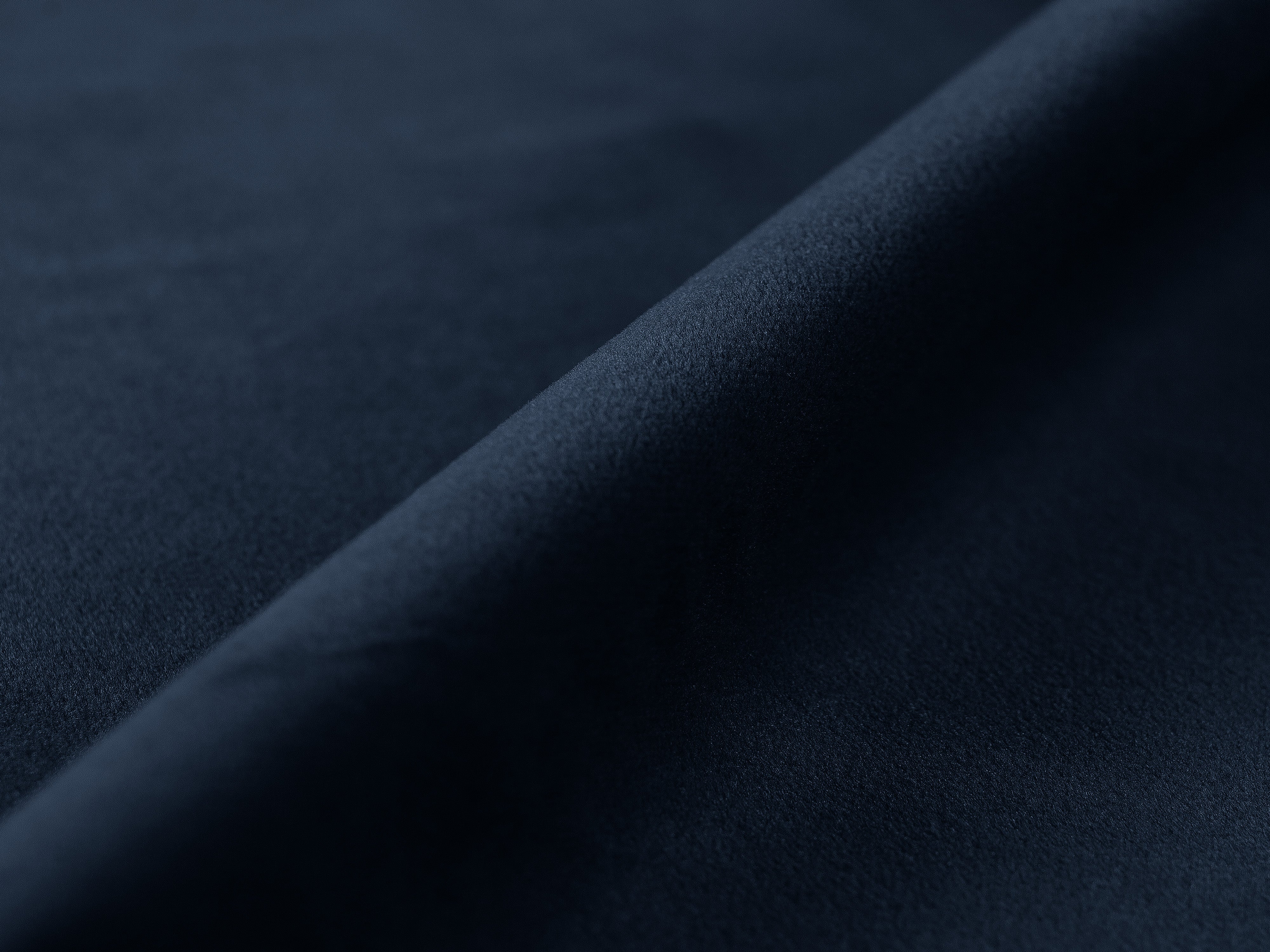 Right-facing velvet corner sofa for 3 people with sleeping function VICTOR navy blue