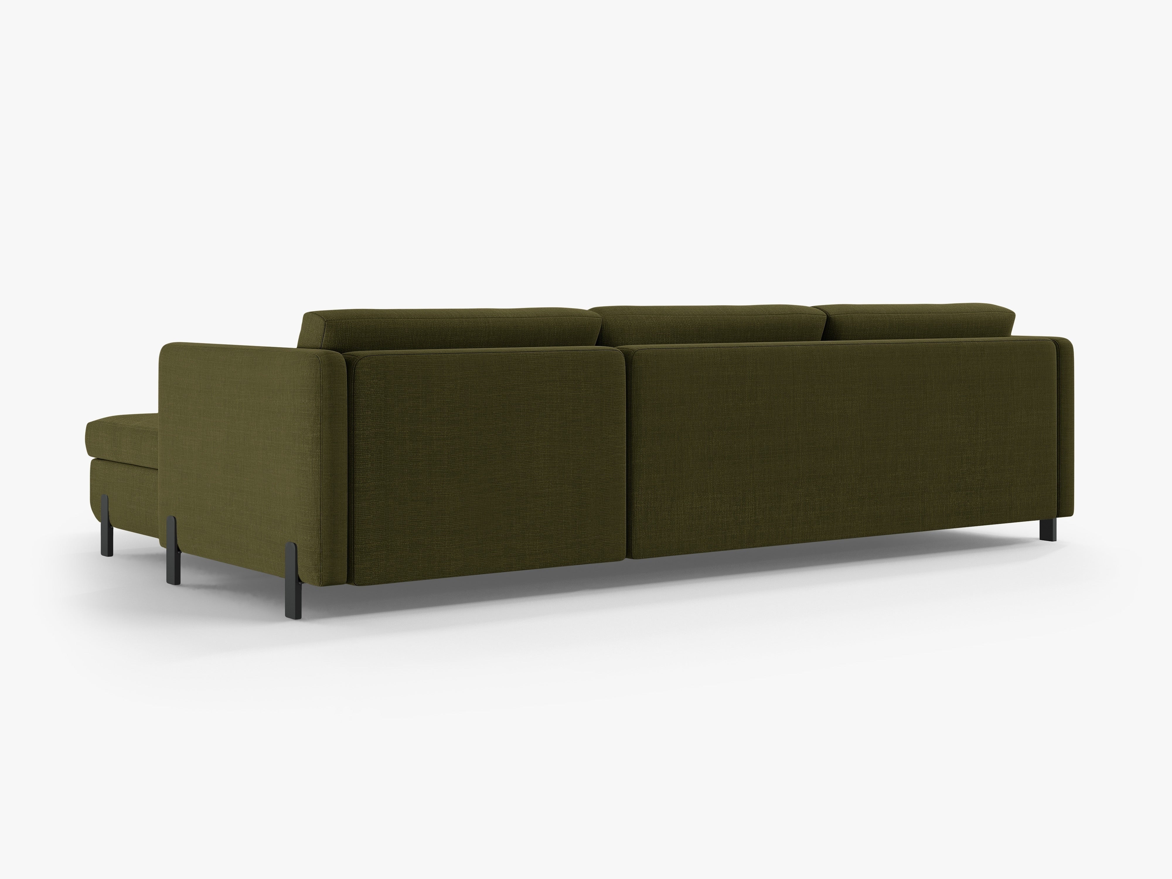 Right Corner Sofa with Bed Function and Box, "Gloria", 4 Seats, Green, 260x170x80
Made in Europe