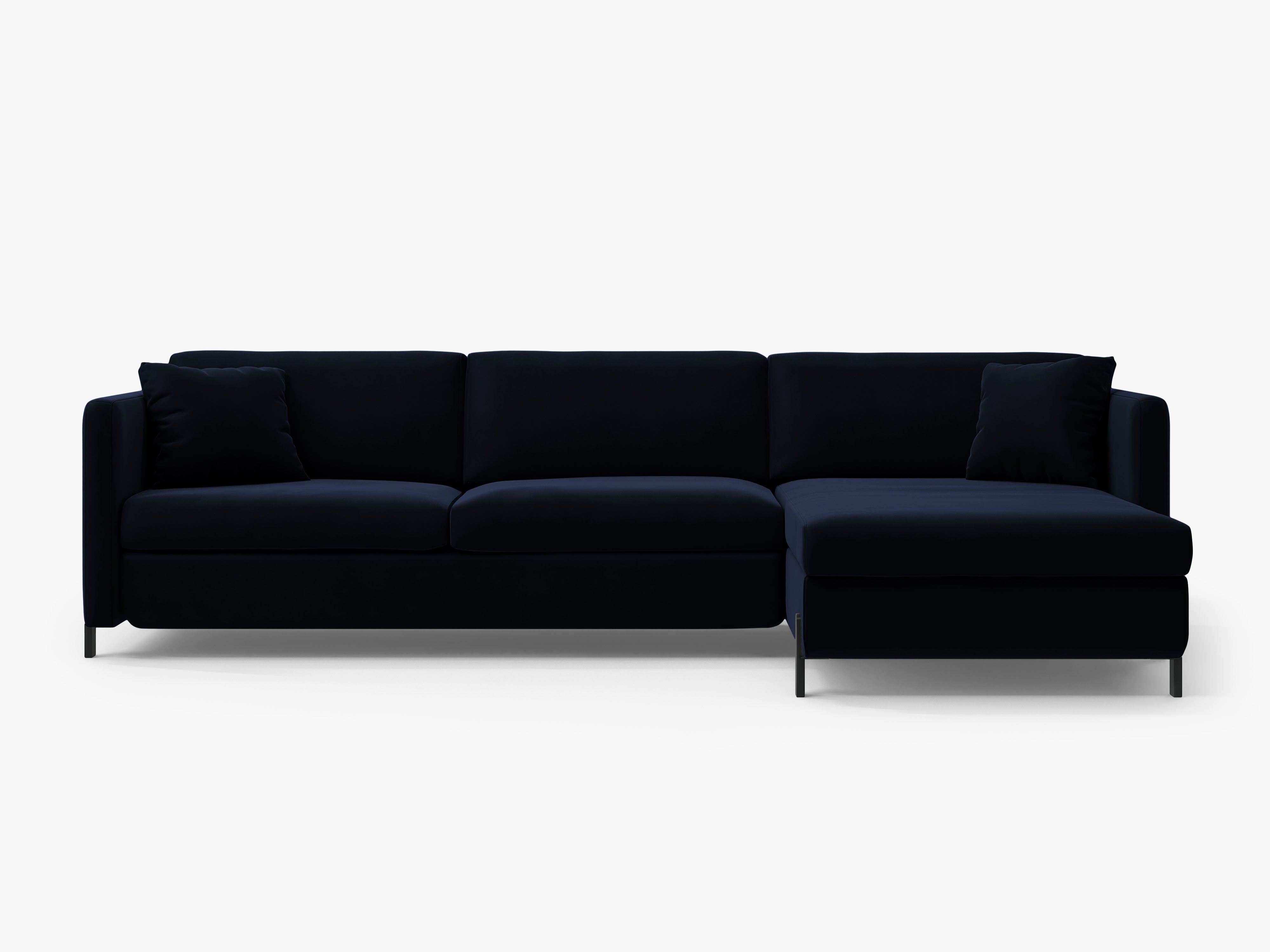Samtrechter Ecksofa mit Bettfunktion, "Gloria", 4 Sitze, Royal Blue, 260x170x80
In Europa gemacht