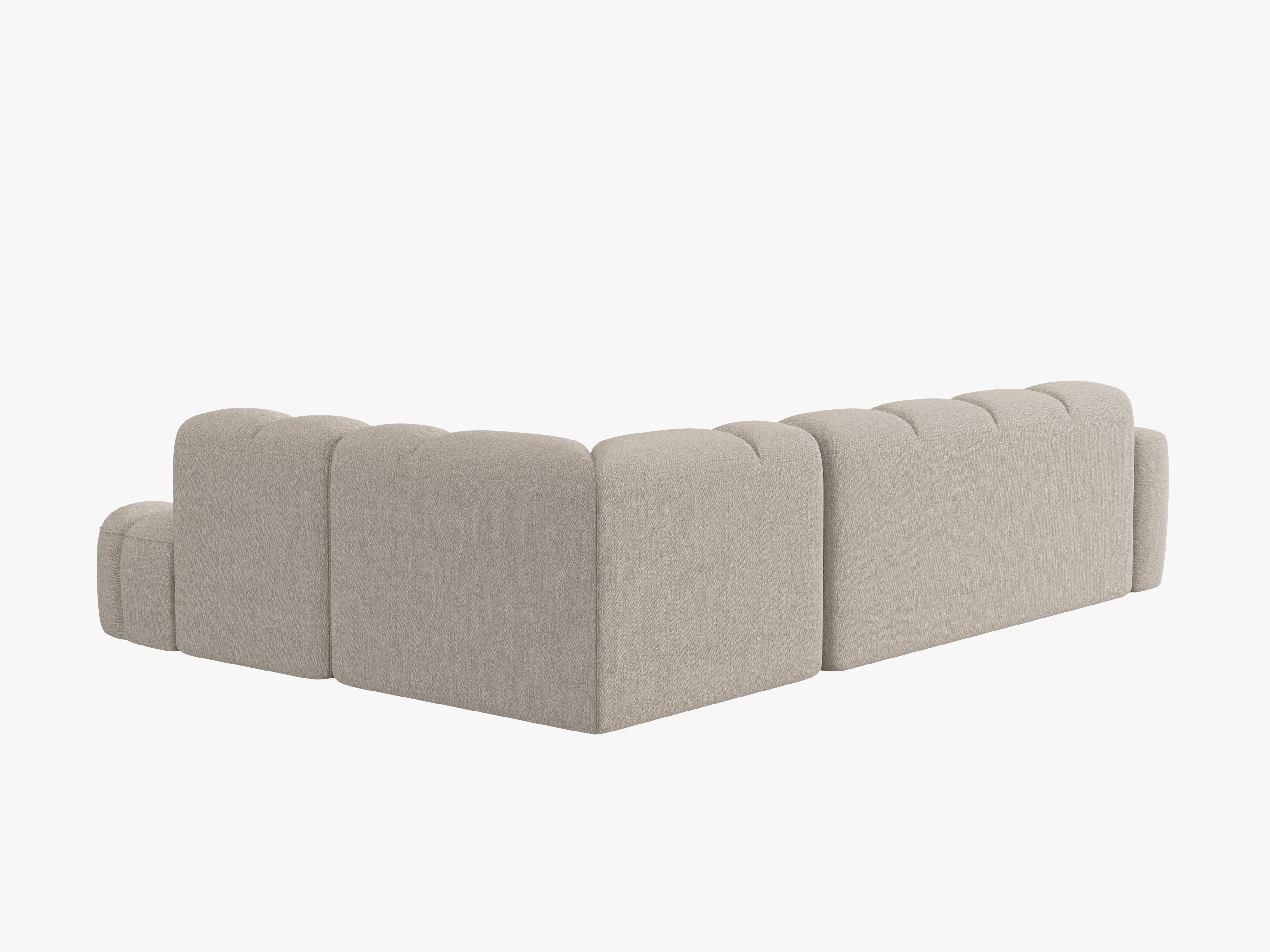 Right-facing corner sofa LISA sand chenille