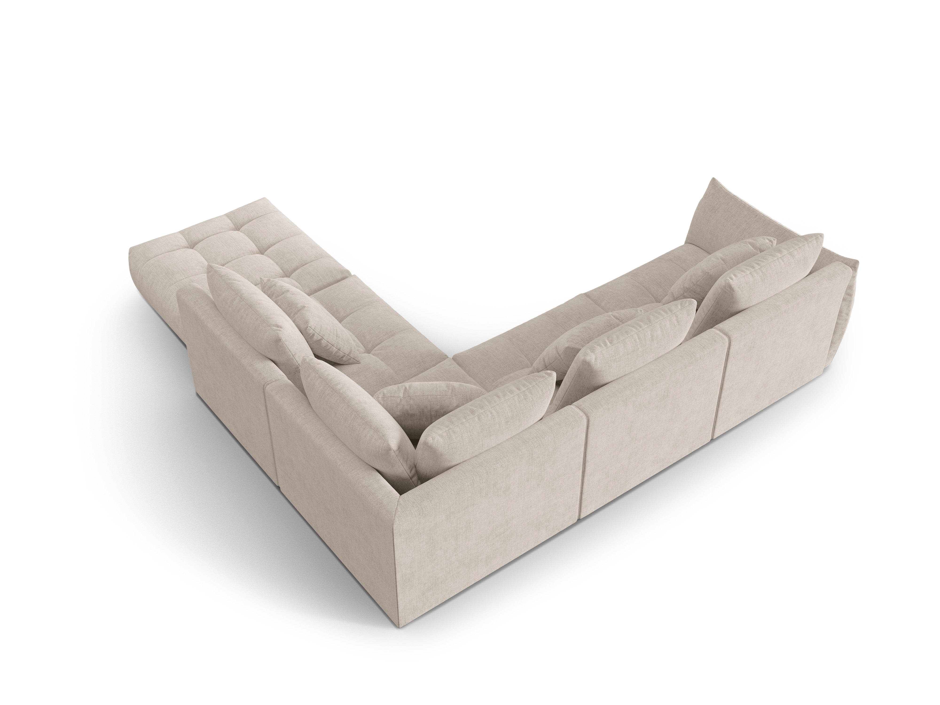 Modularer rechter Ecksofa, "Bloom", 4 Sitze, dunkler Beige, 316x310x95
In Europa gemacht