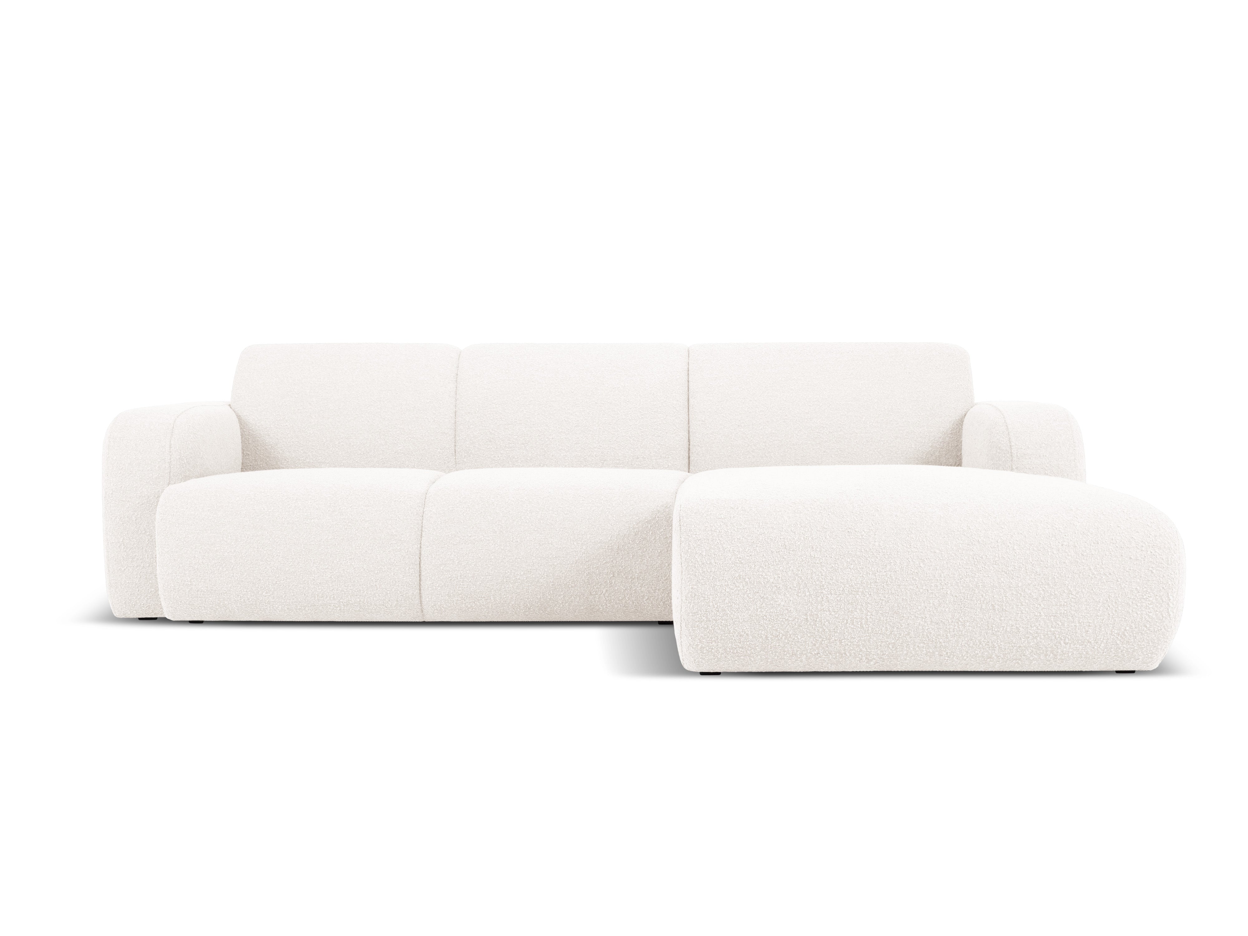 Narożnik w tkaninie boucle prawostronny MOLINO biały Micadoni Eye on Design