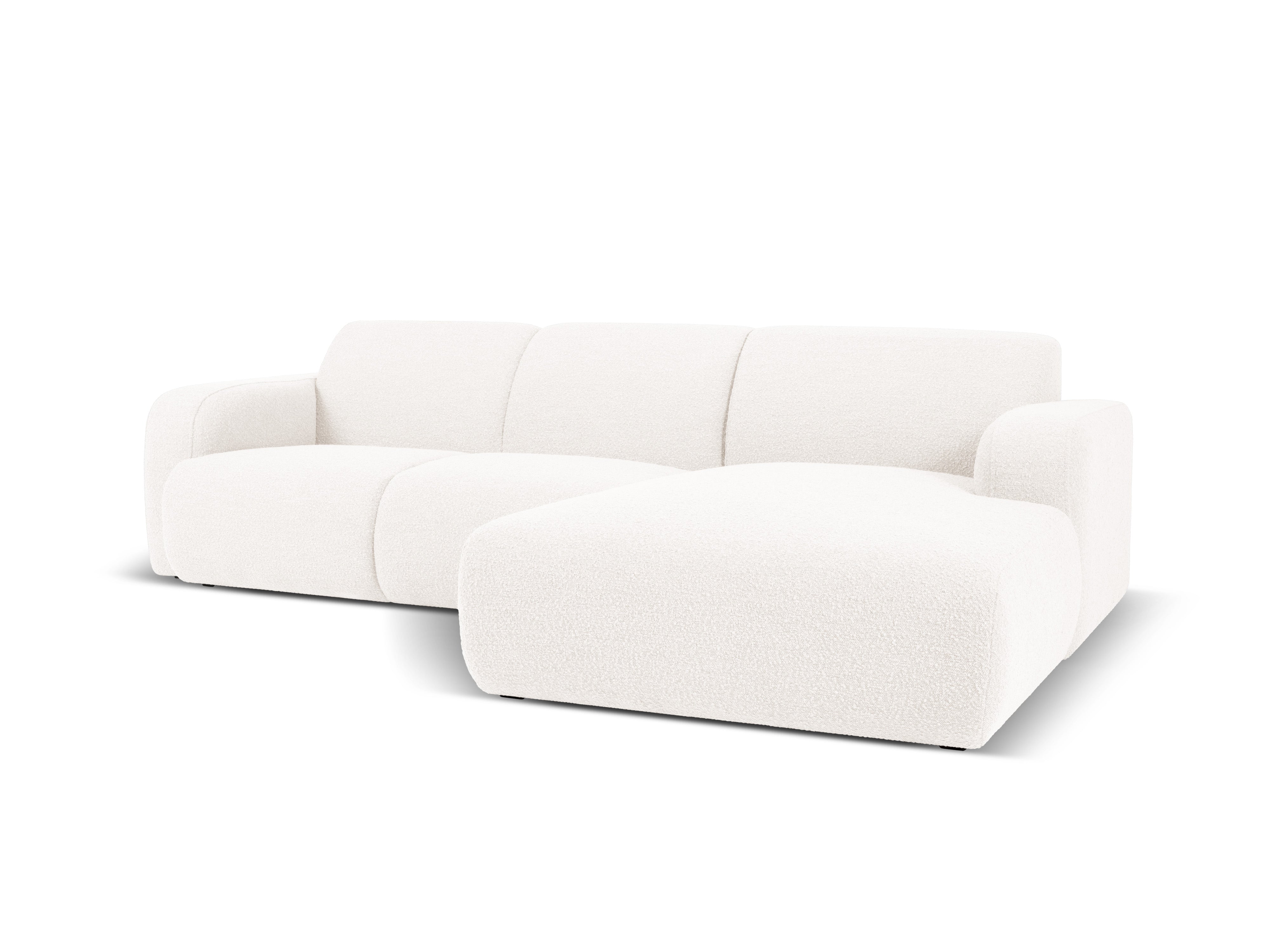 Narożnik w tkaninie boucle prawostronny MOLINO biały Micadoni Eye on Design