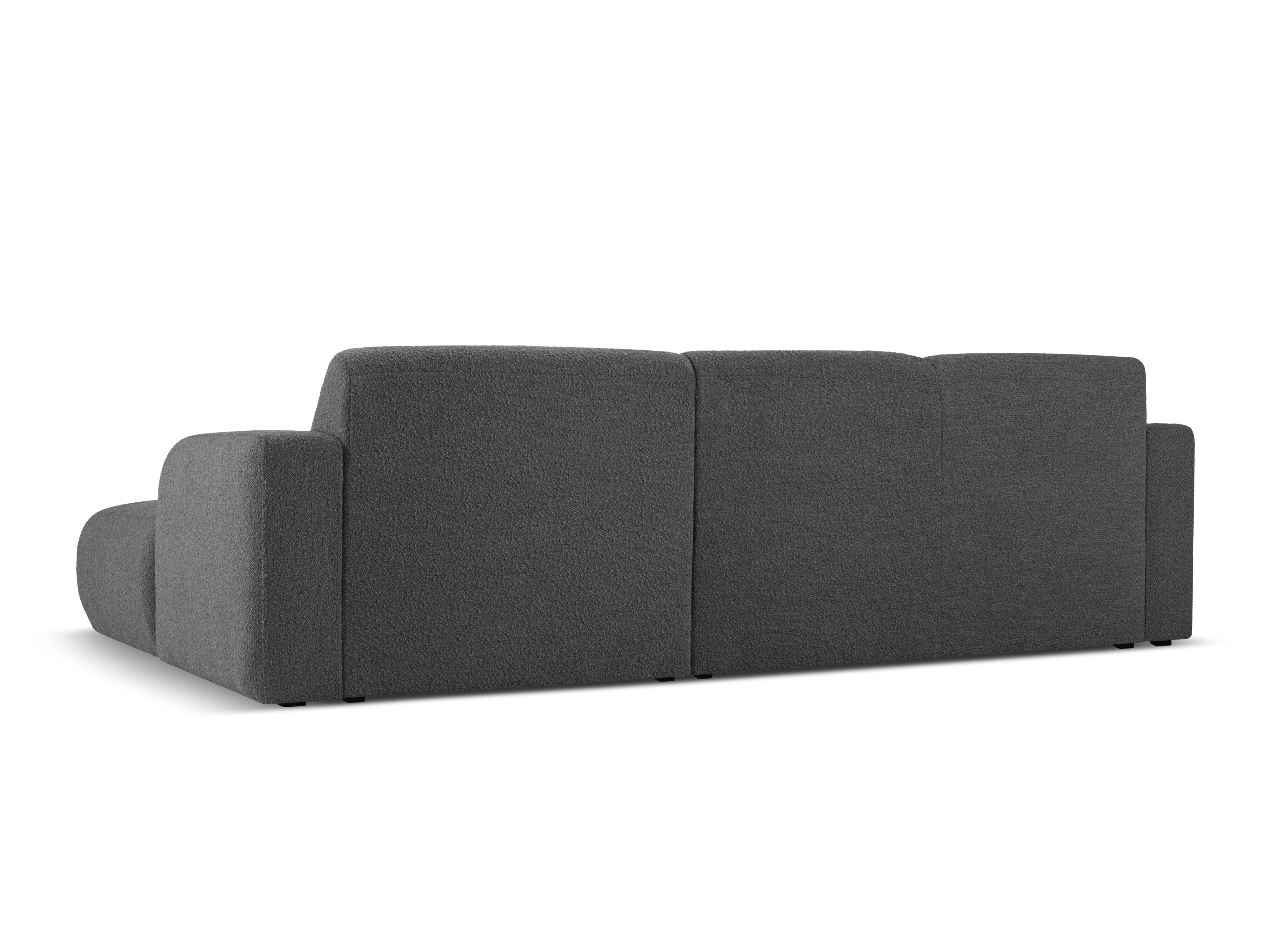 Narożnik w tkaninie boucle prawostronny MOLINO ciemnoszary Micadoni Eye on Design