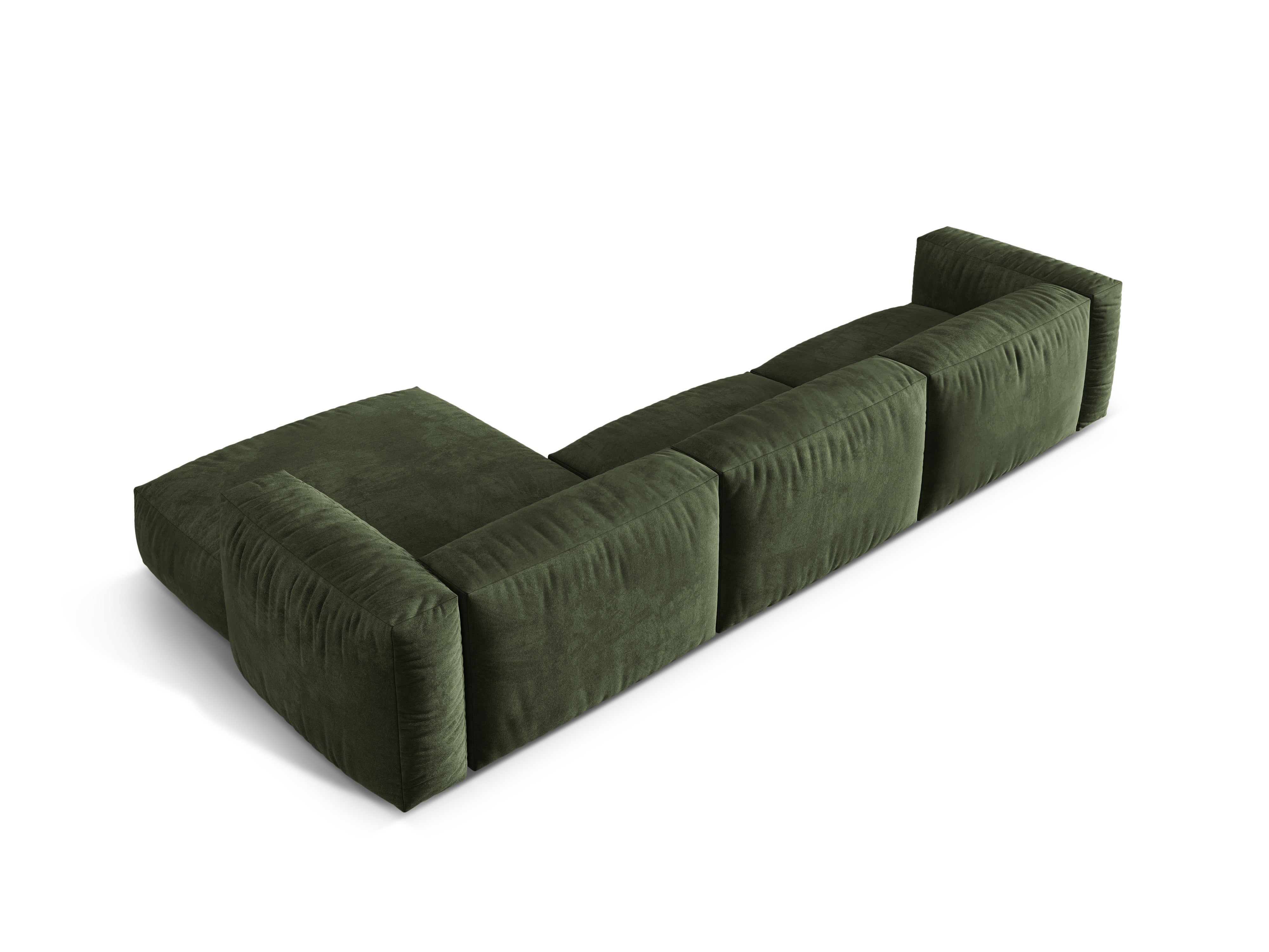 Rechtshänder Velvet 3-Person-Ecke Martina Zielony
