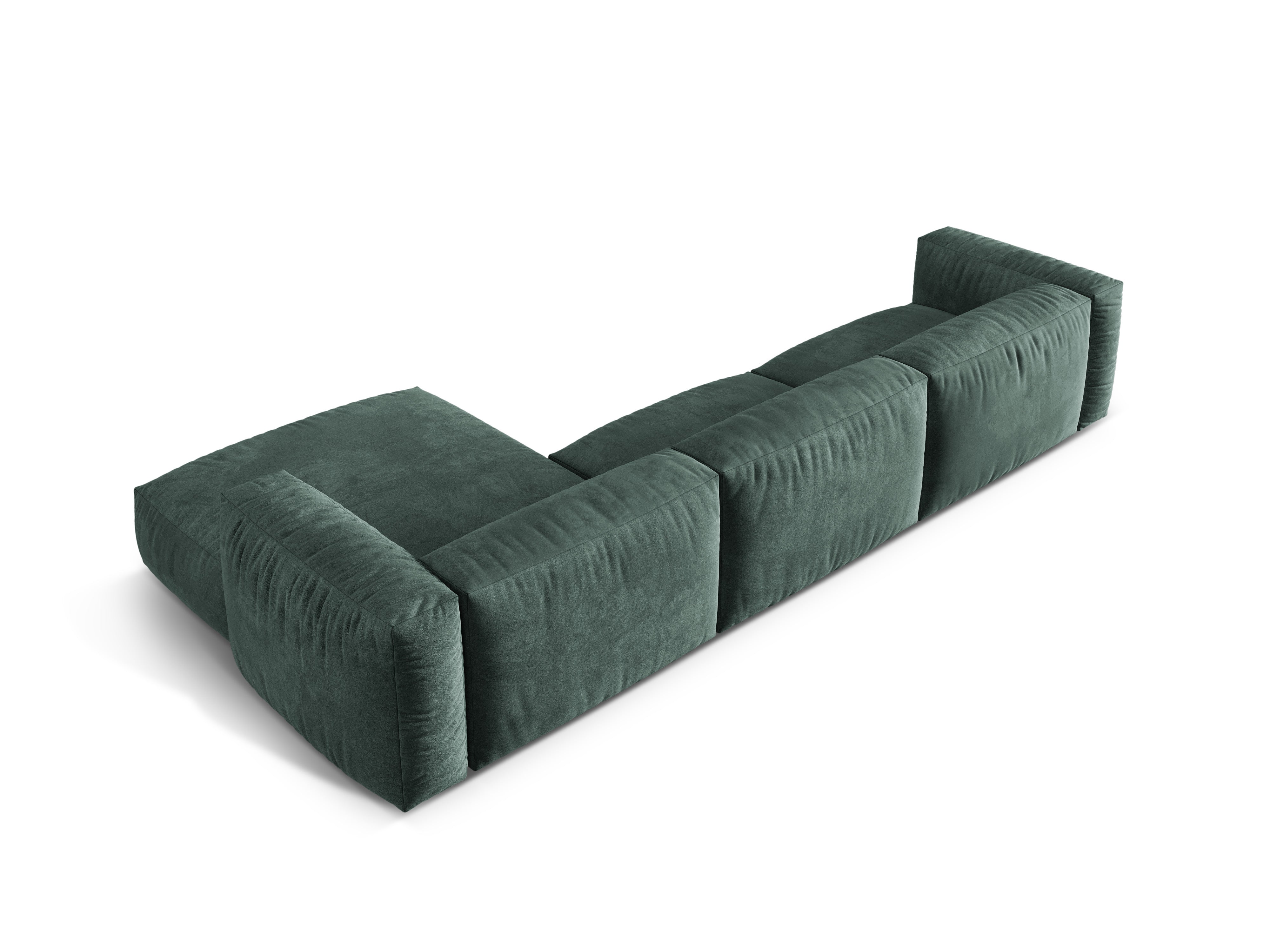 Right-sided Velvet 3-person Martin Petrol corner
