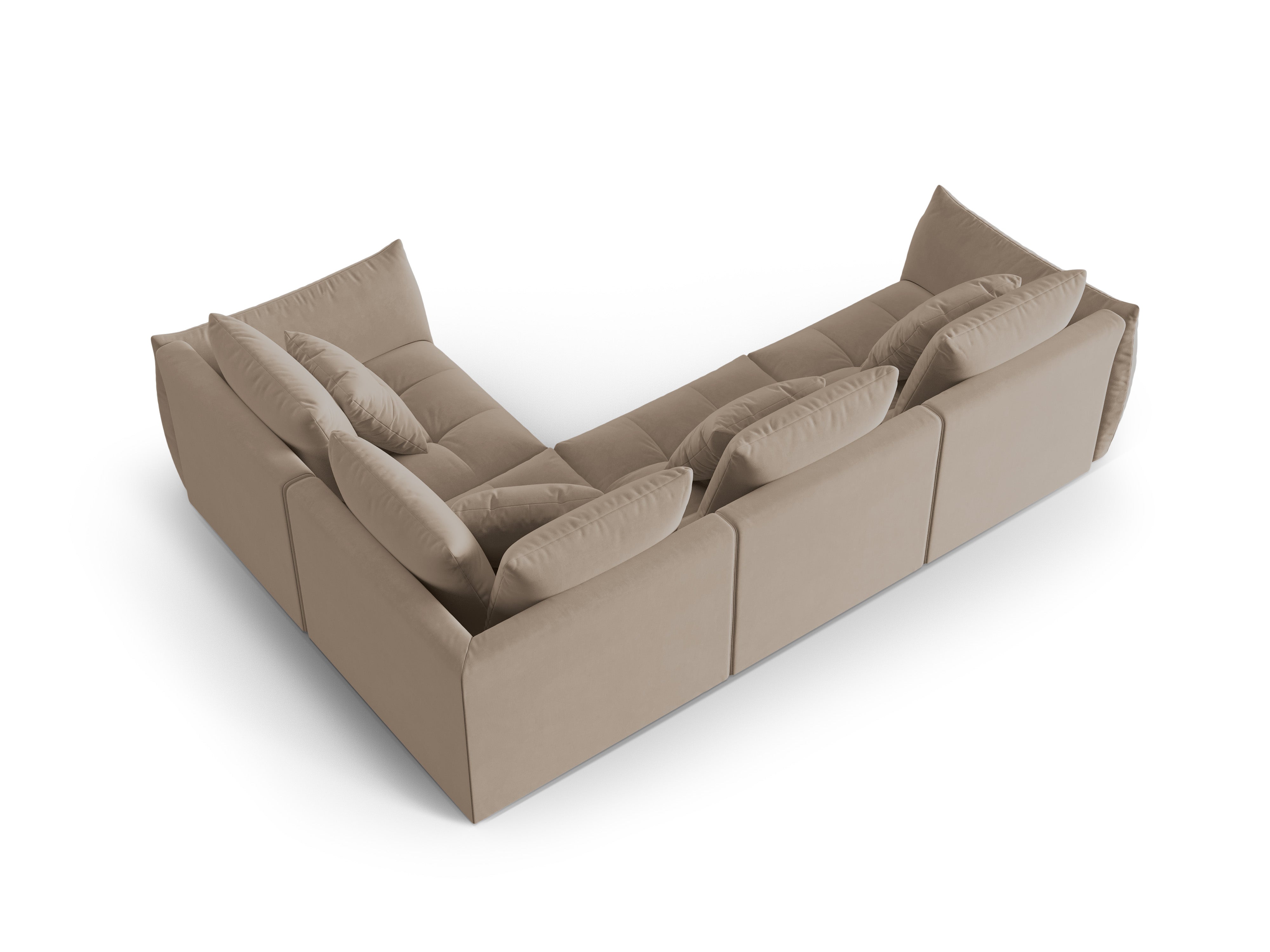Velvet Modular Right Ecke Sofa, "Bloom", 3 Sitze, hellbraun, 316x216x95
In Europa gemacht