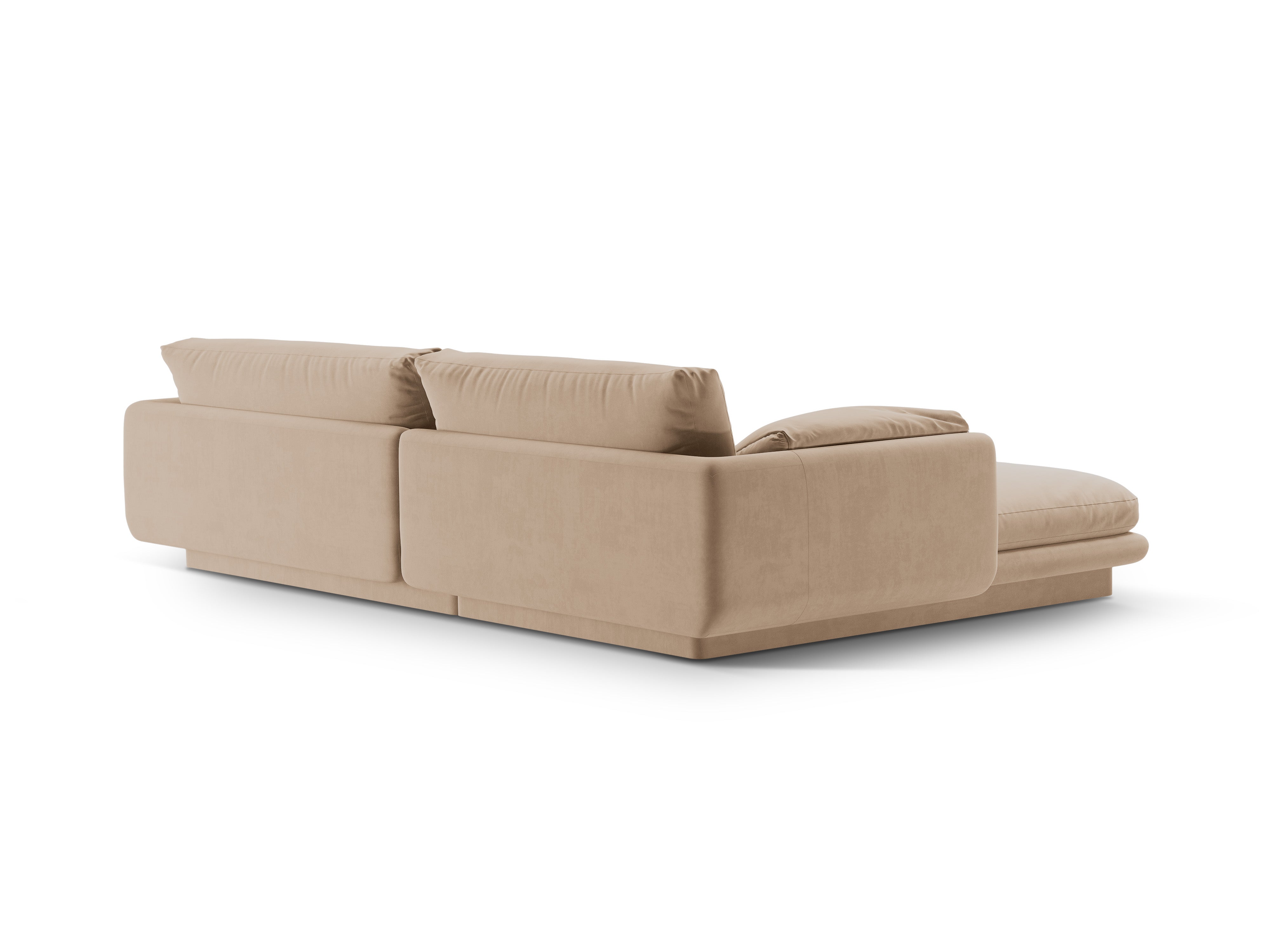 Velvet corner of 4-person right-handed sand torino