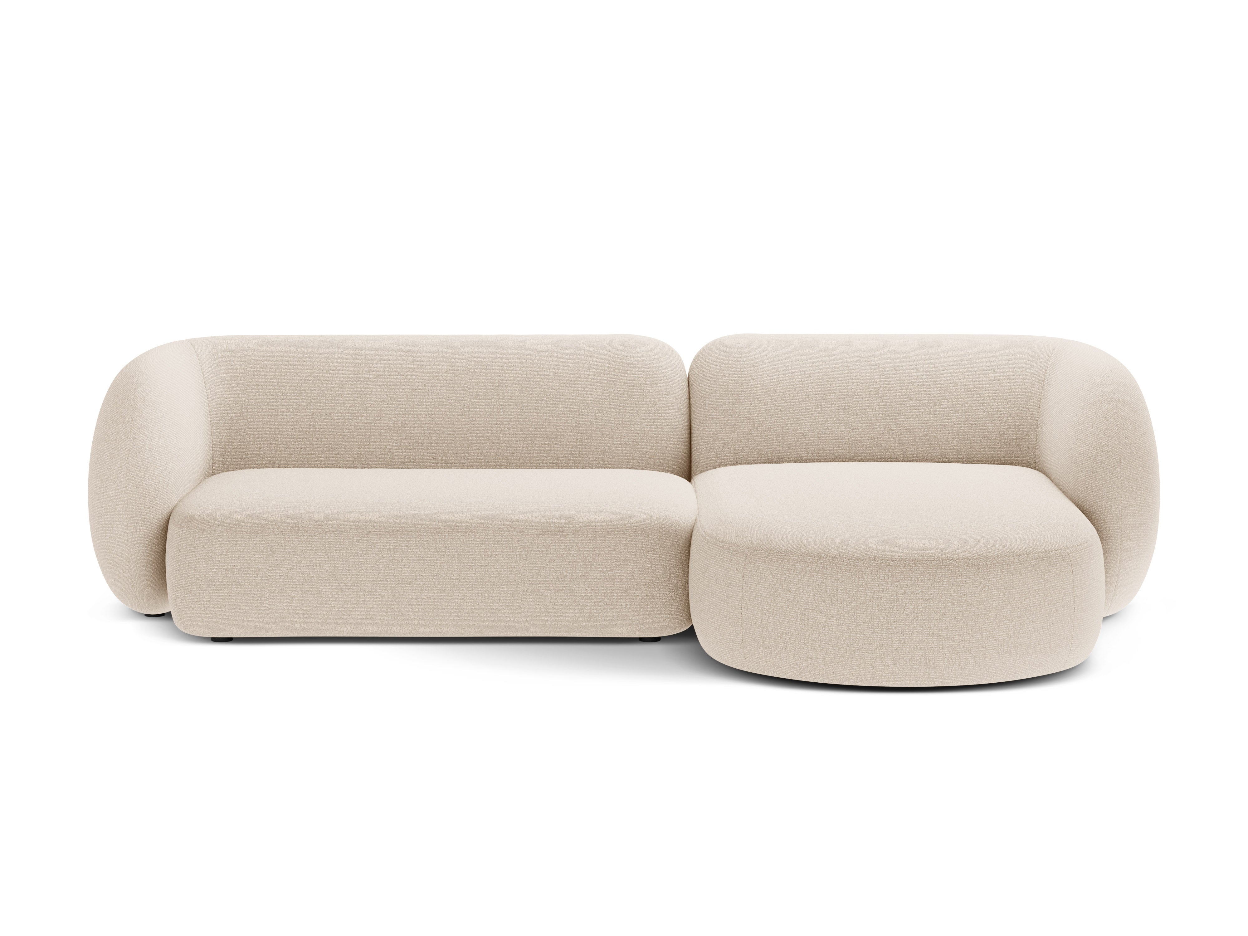 Right-facing 3-seater corner sofa KATE light beige mélange