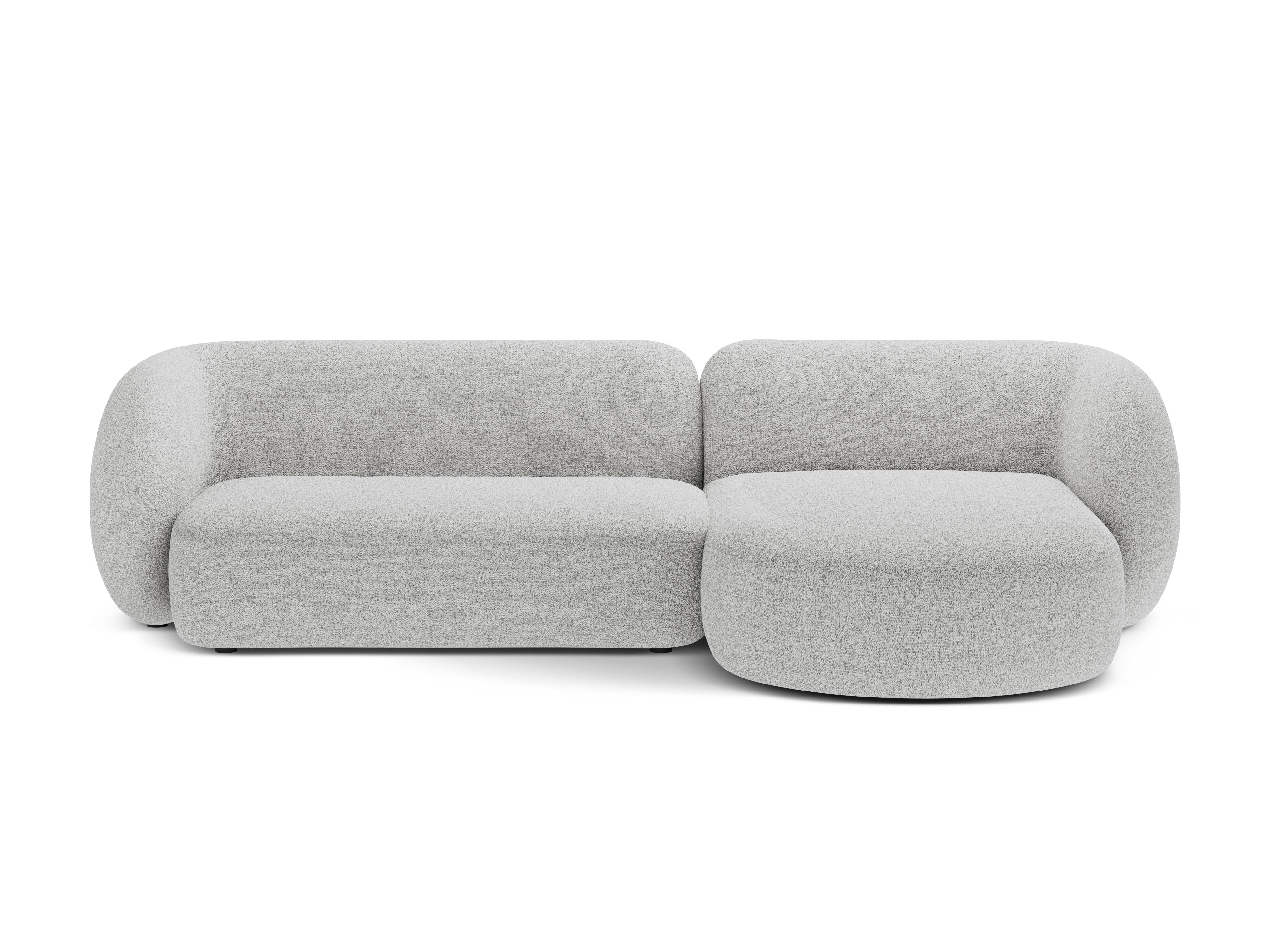 Right-facing 3-seater sofa KATE light gray mélange