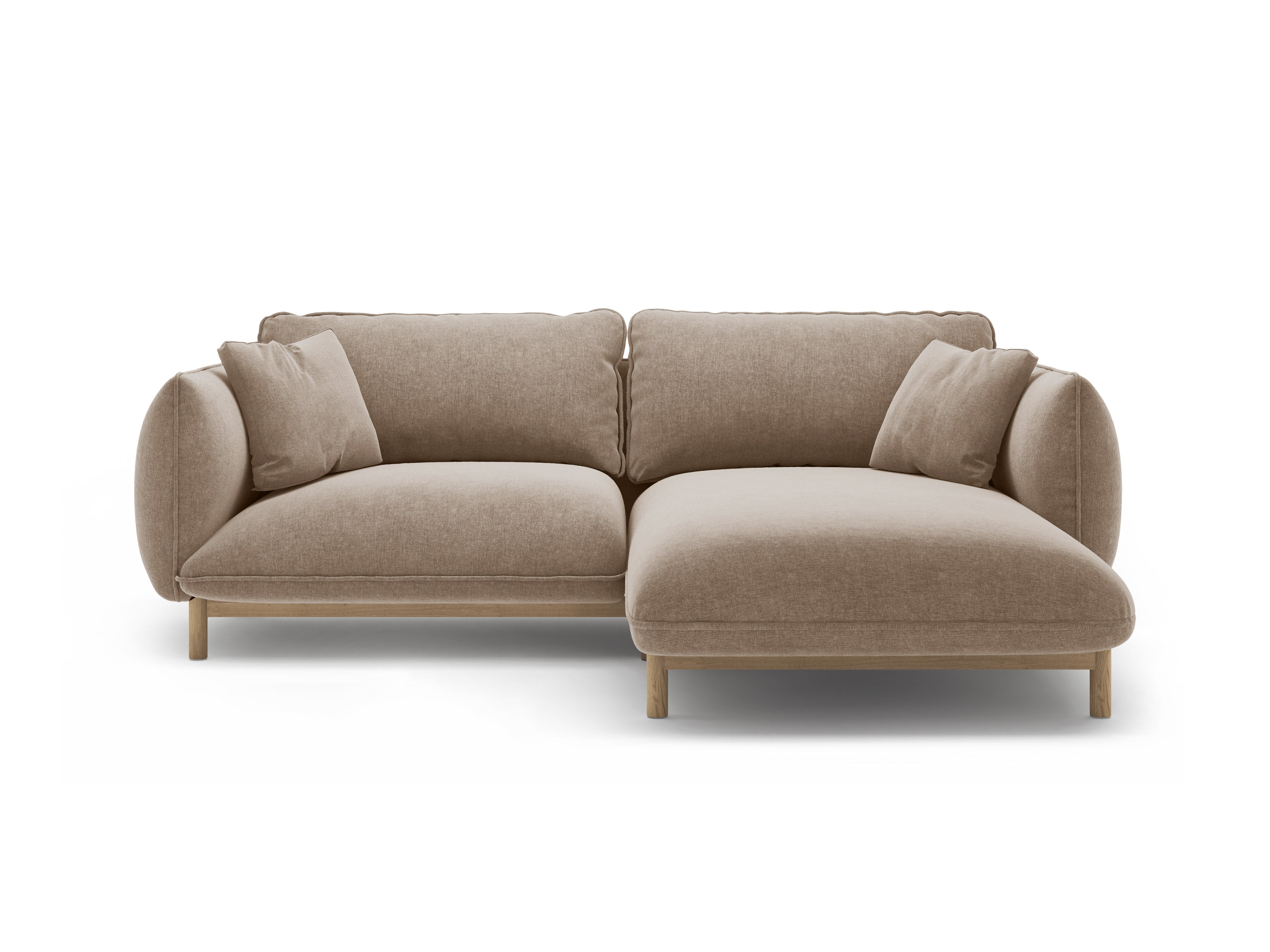 Right-sided corner sofa ADA sand chenille