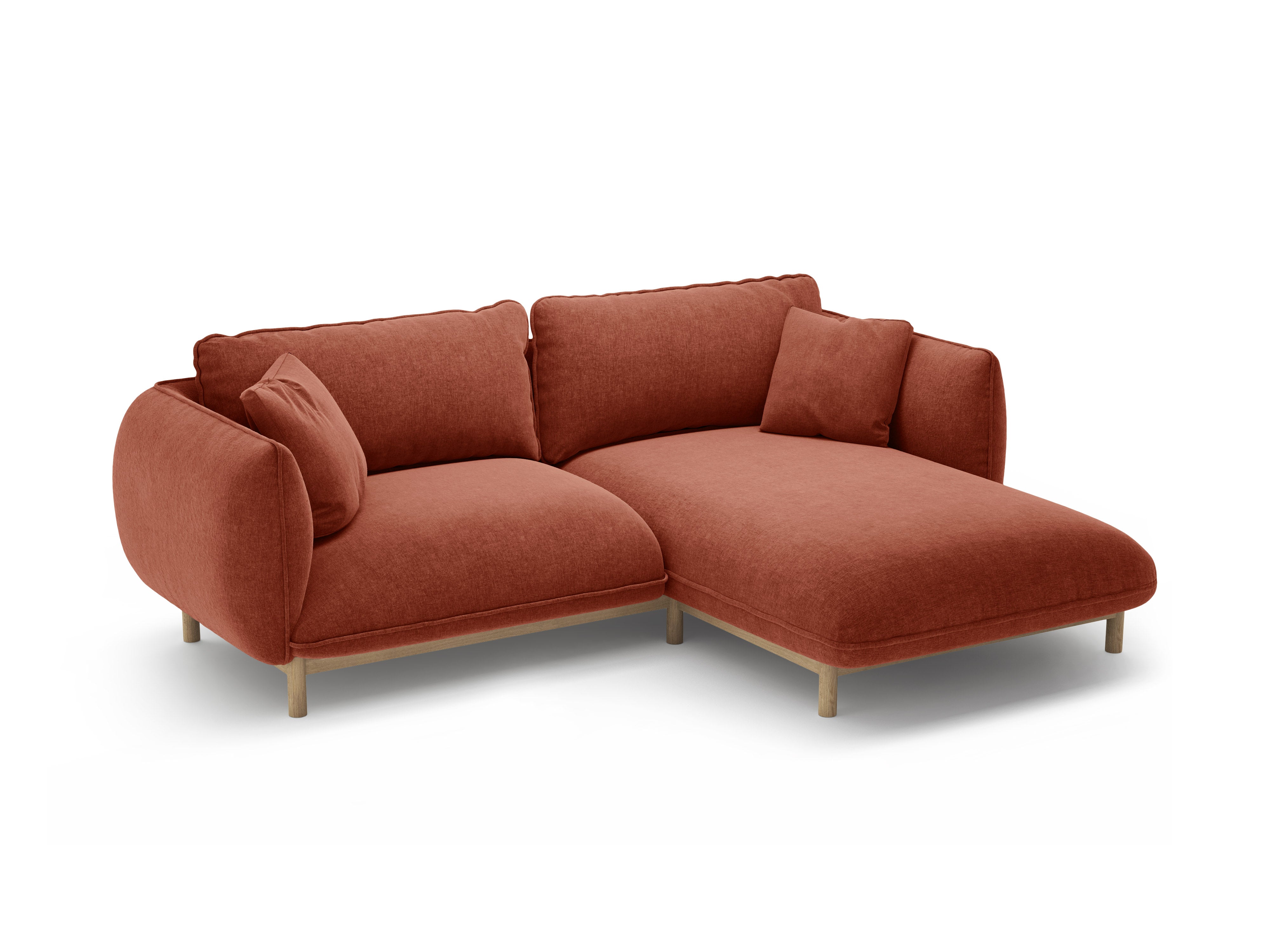 Right-hand corner sofa ADA in chestnut chenille