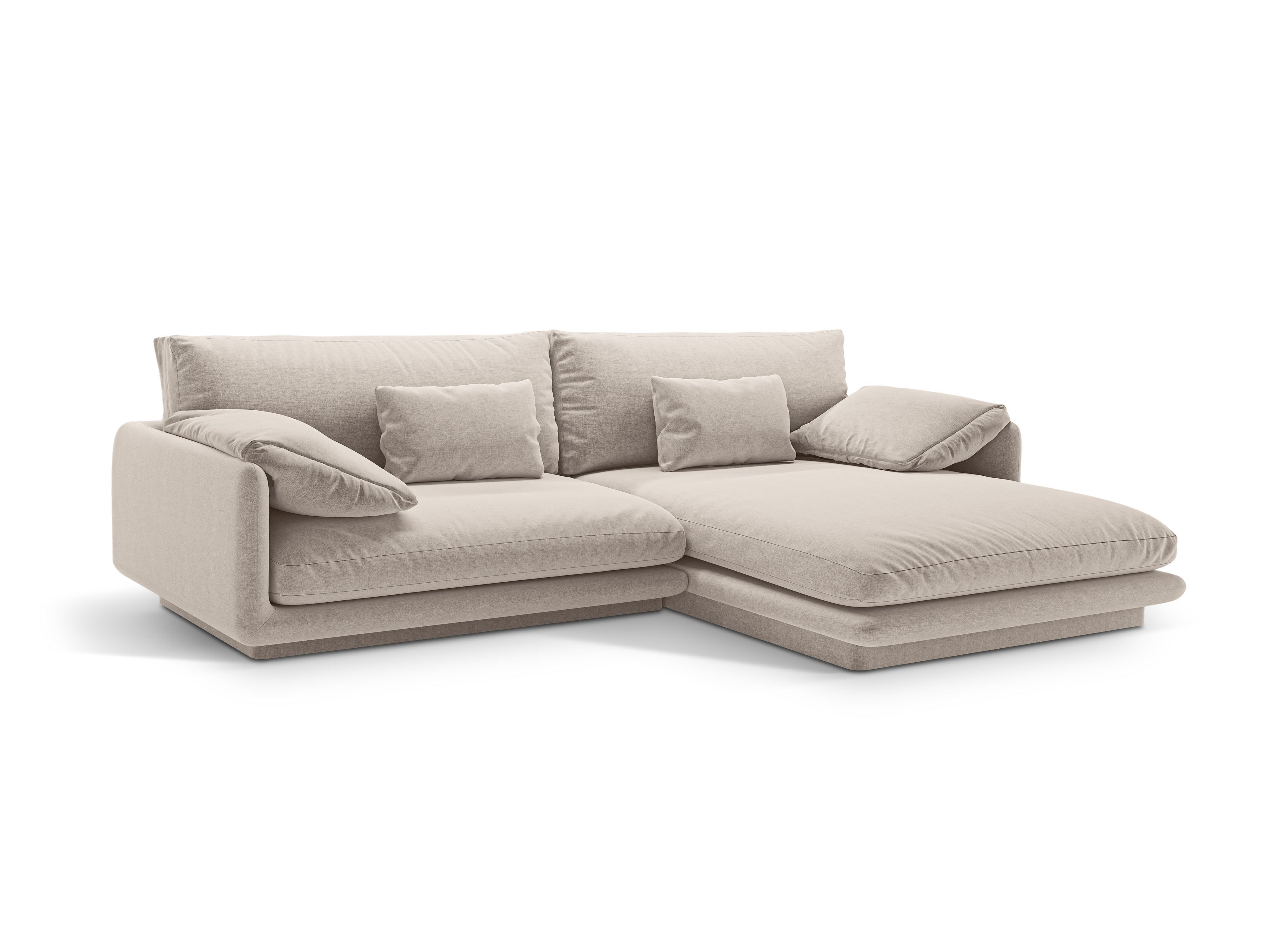 Right-sided corner of 4-person light beige Torino