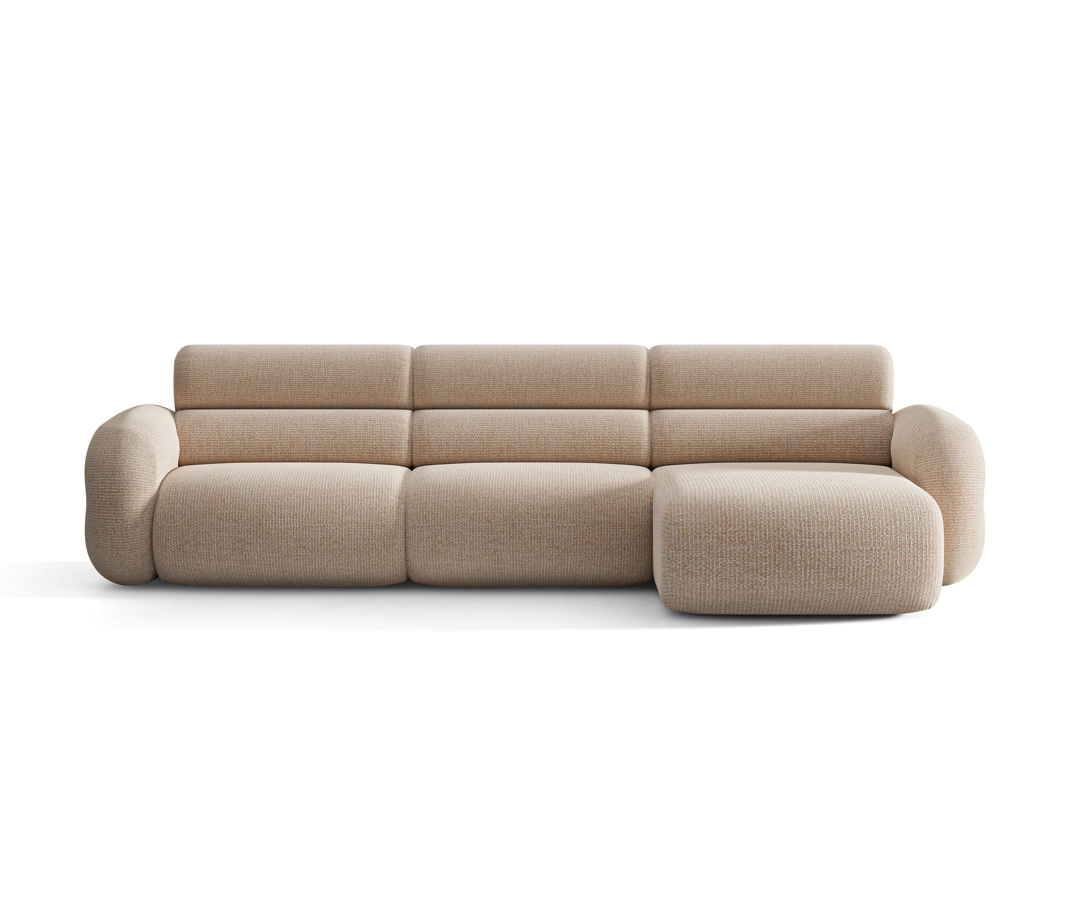 Right-facing corner sofa NEO in sandy mélange