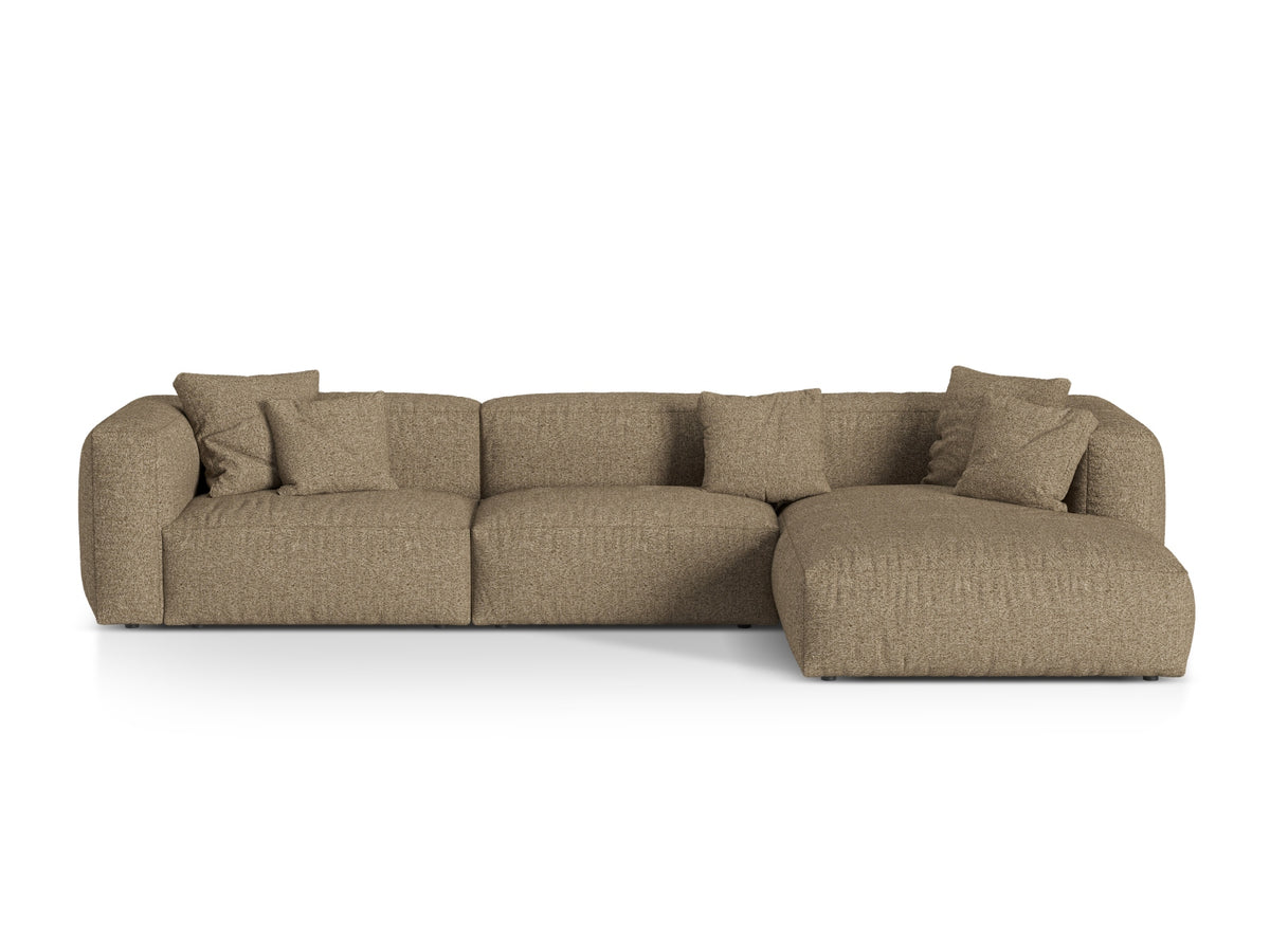 Narożnik prawostronny 3-osobowy MARTINA cappuccino boucle – Micadoni