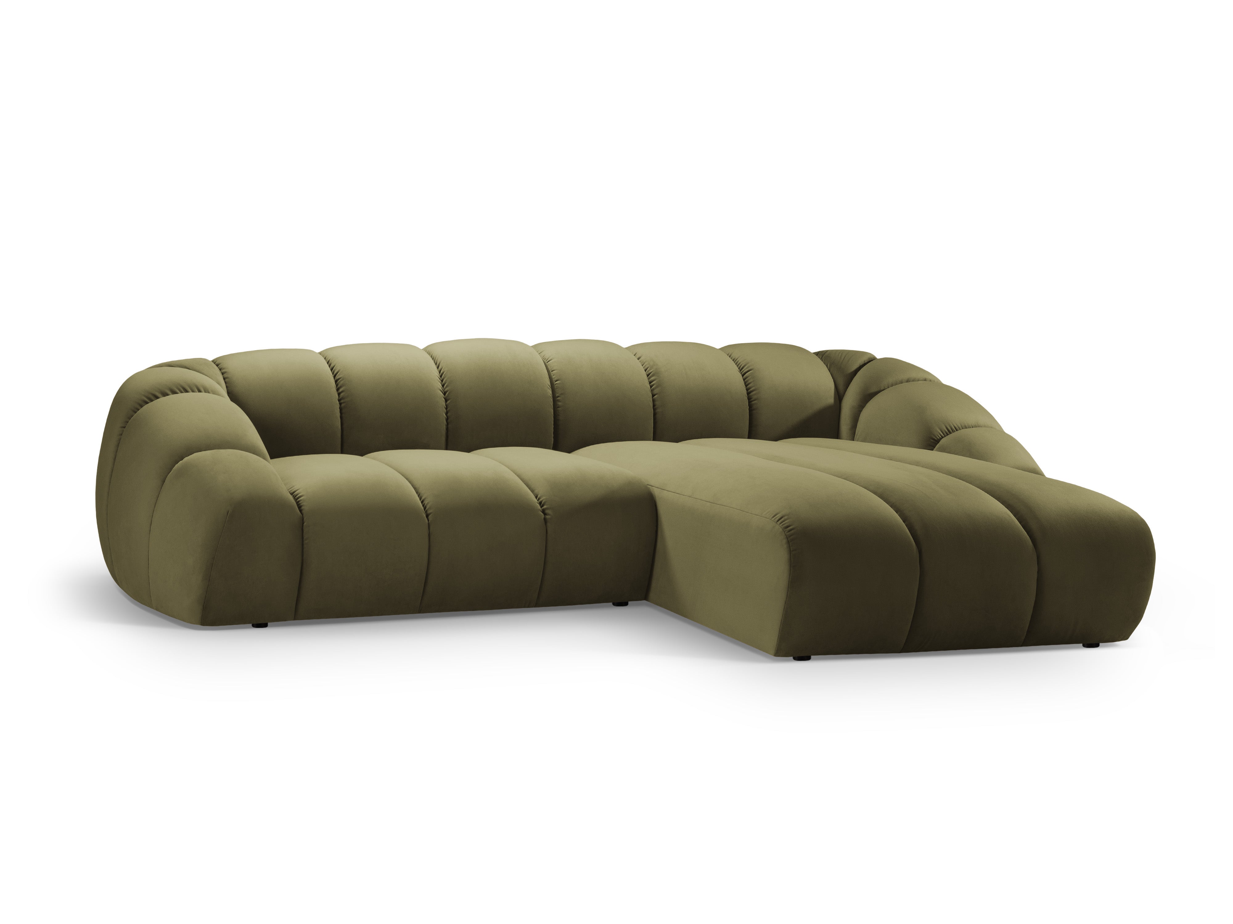 Samtrechte Ecksofa, "Diana", 4 Sitze, Grün, 334x182x72
In Europa gemacht