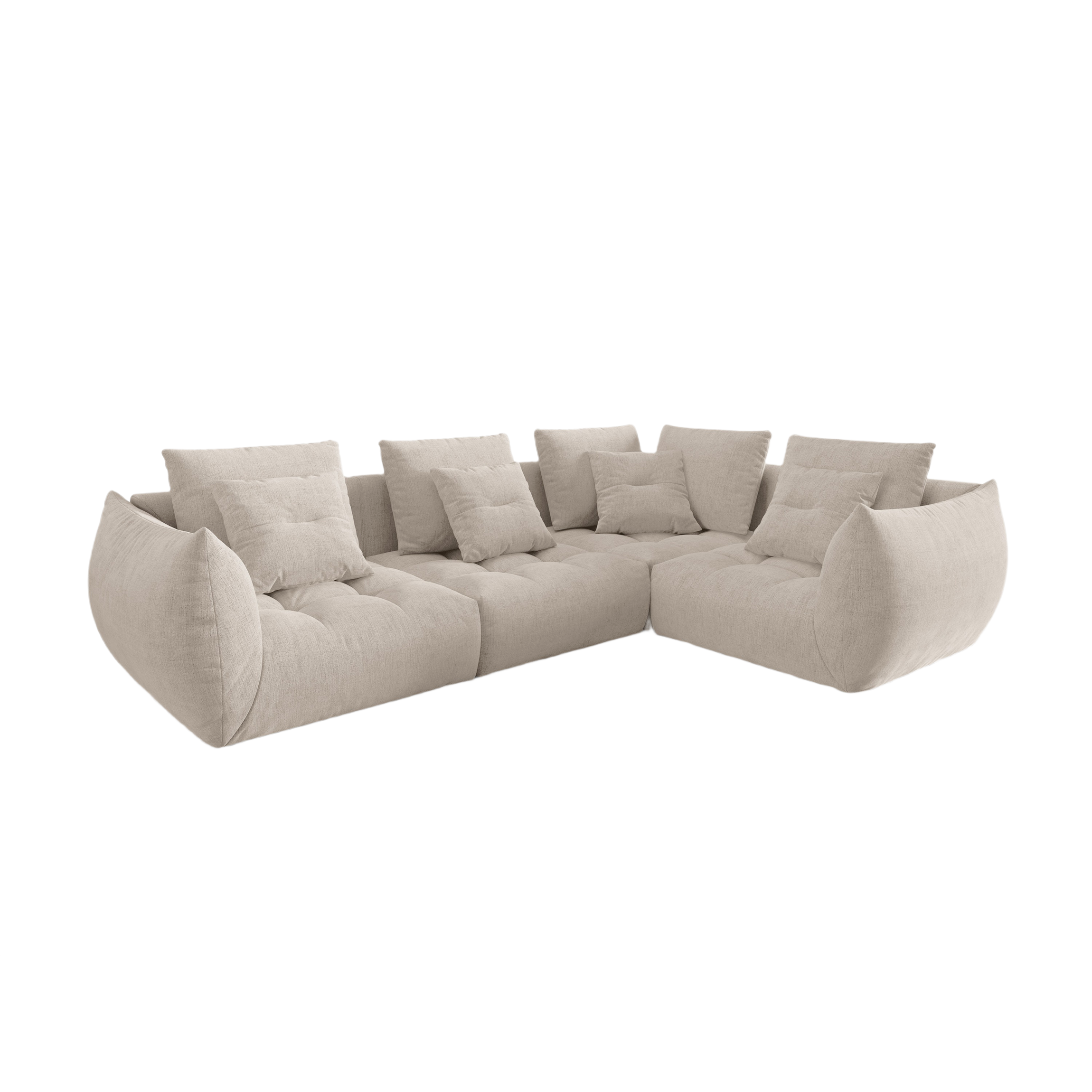 Modular Right Corner Sofa, "Bloom", 3 Seats, Dark Beige, 316x216x95
Made in Europe