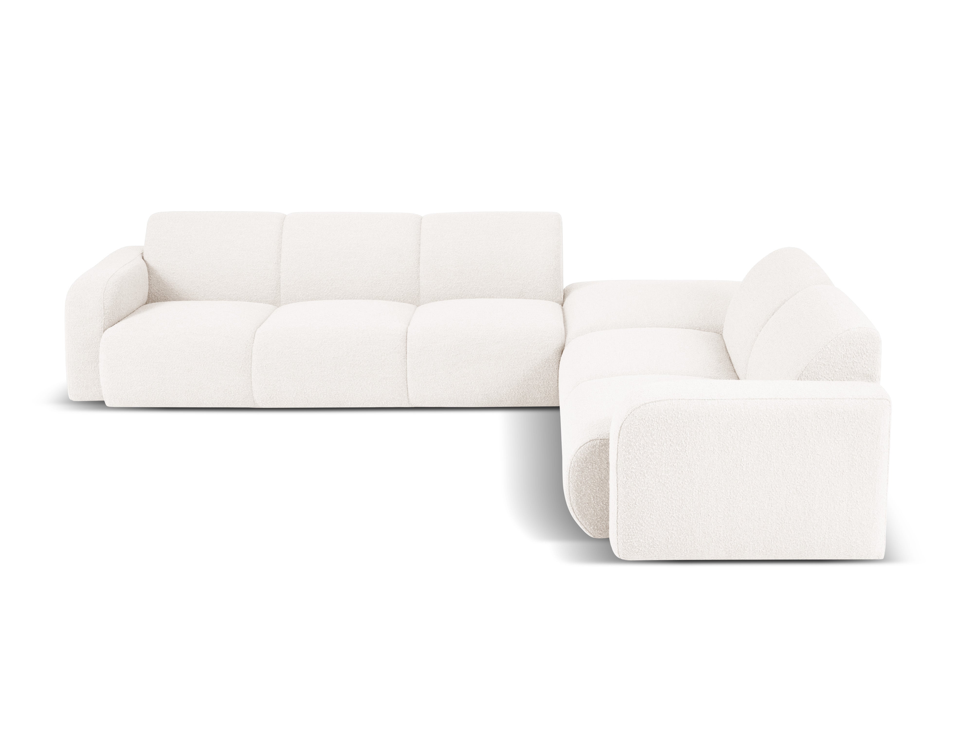 Narożnik w tkaninie boucle prawostronny otwarty MOLINO biały Micadoni Eye on Design