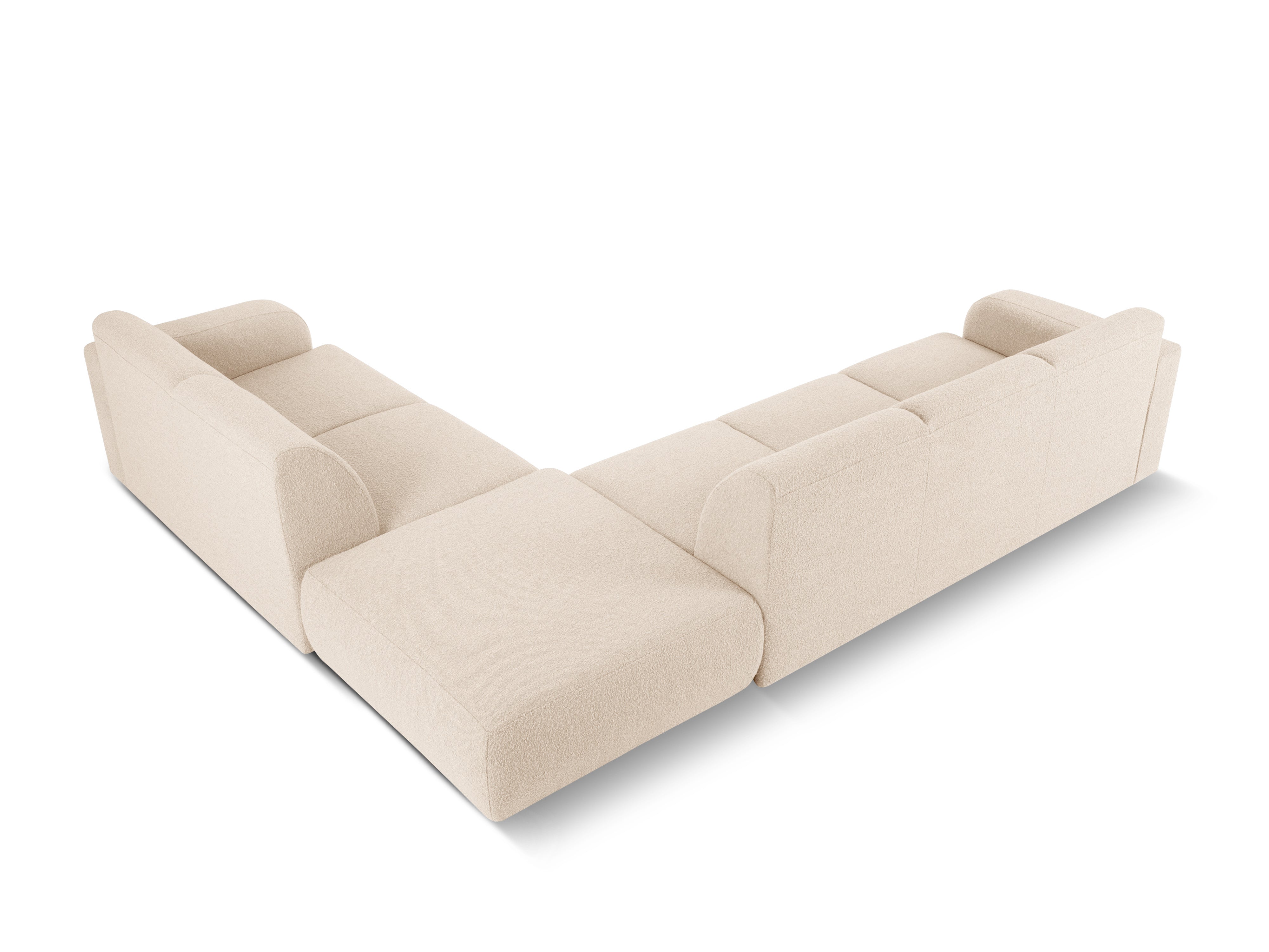Narożnik w tkaninie boucle prawostronny otwarty MOLINO beżowy Micadoni Eye on Design