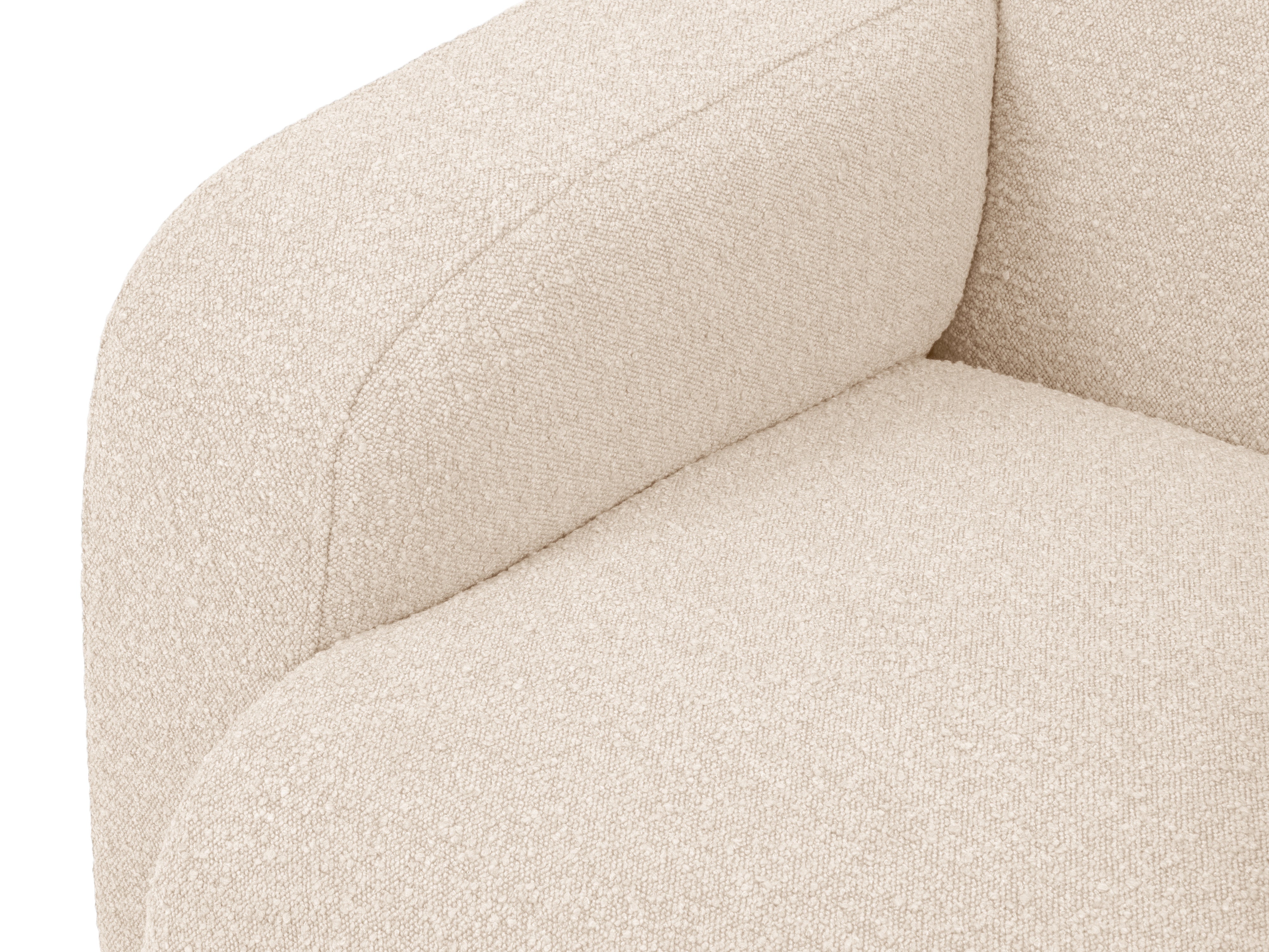 Narożnik w tkaninie boucle prawostronny otwarty MOLINO beżowy Micadoni Eye on Design