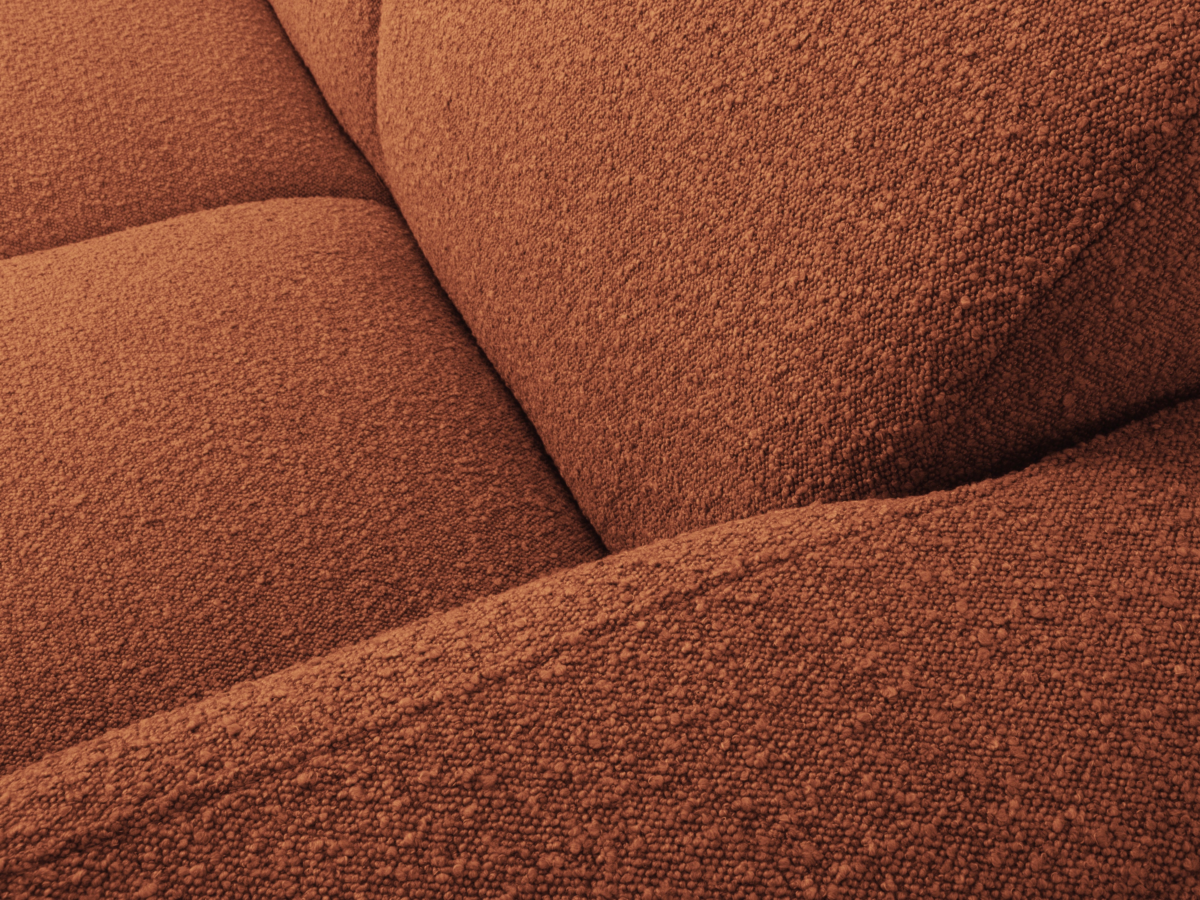 Narożnik w tkaninie boucle prawostronny otwarty MOLINO terracotta Micadoni Eye on Design