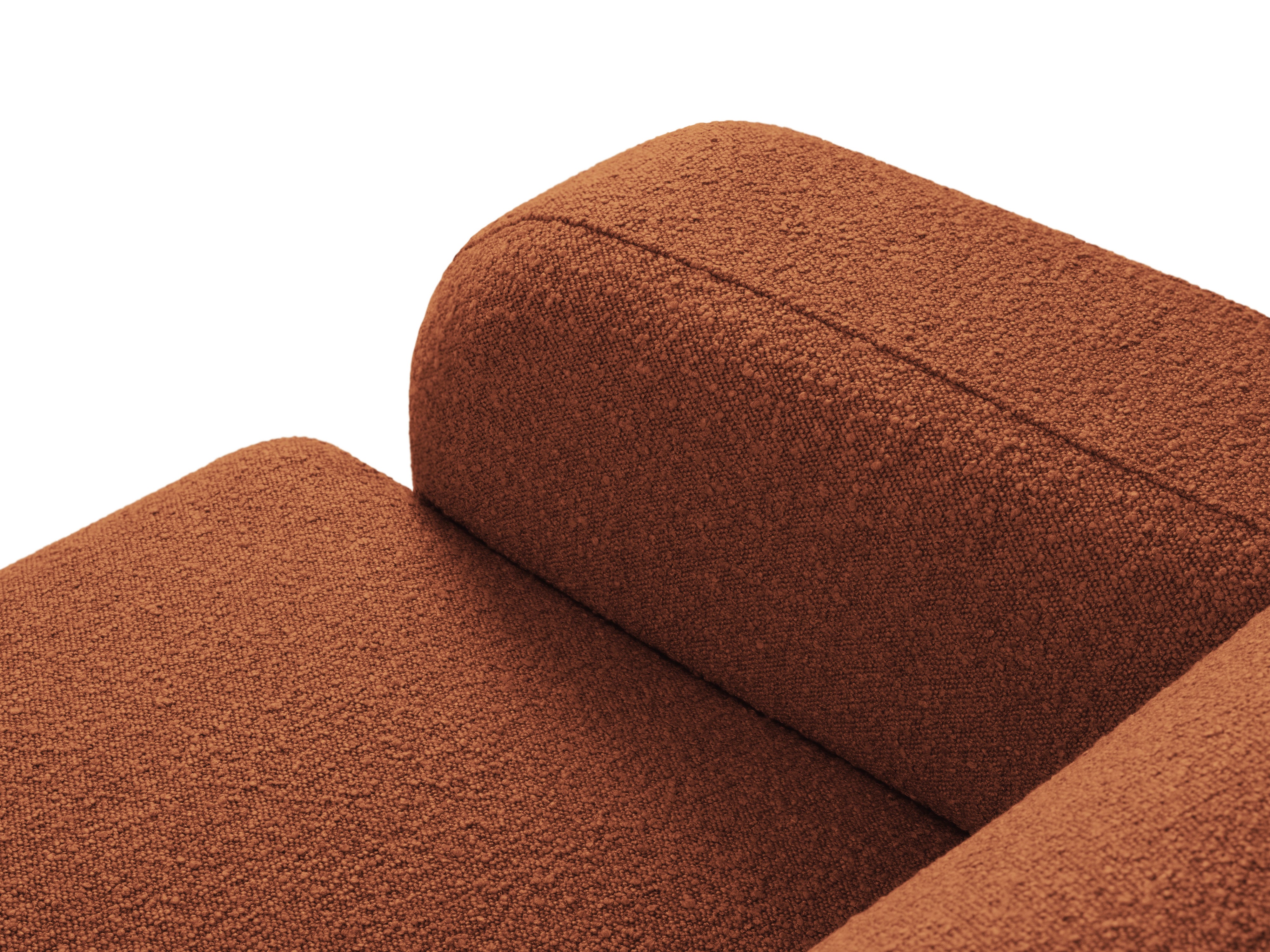Narożnik w tkaninie boucle prawostronny otwarty MOLINO terracotta Micadoni Eye on Design