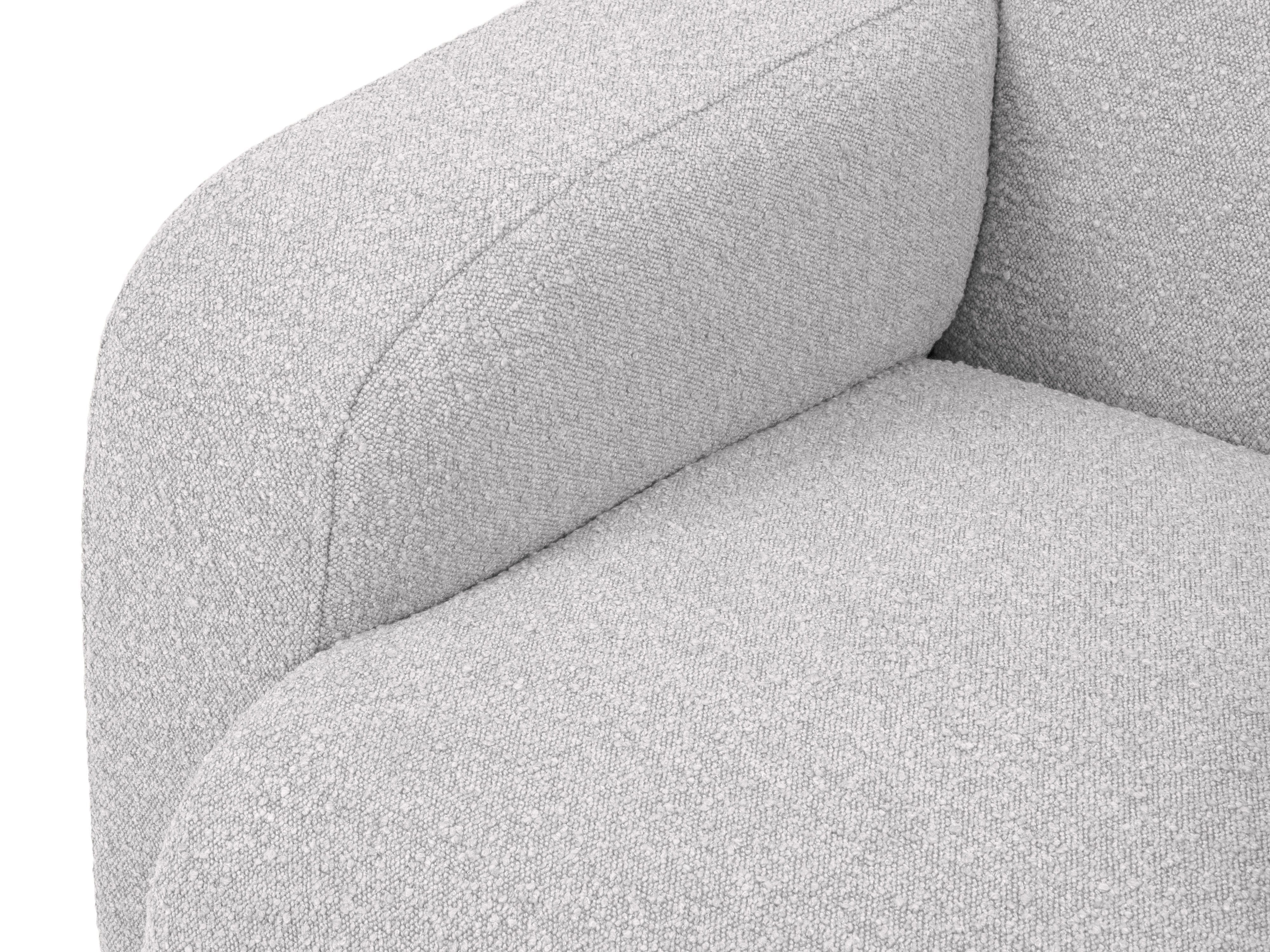 Narożnik w tkaninie boucle prawostronny otwarty MOLINO jasnoszary Micadoni Eye on Design