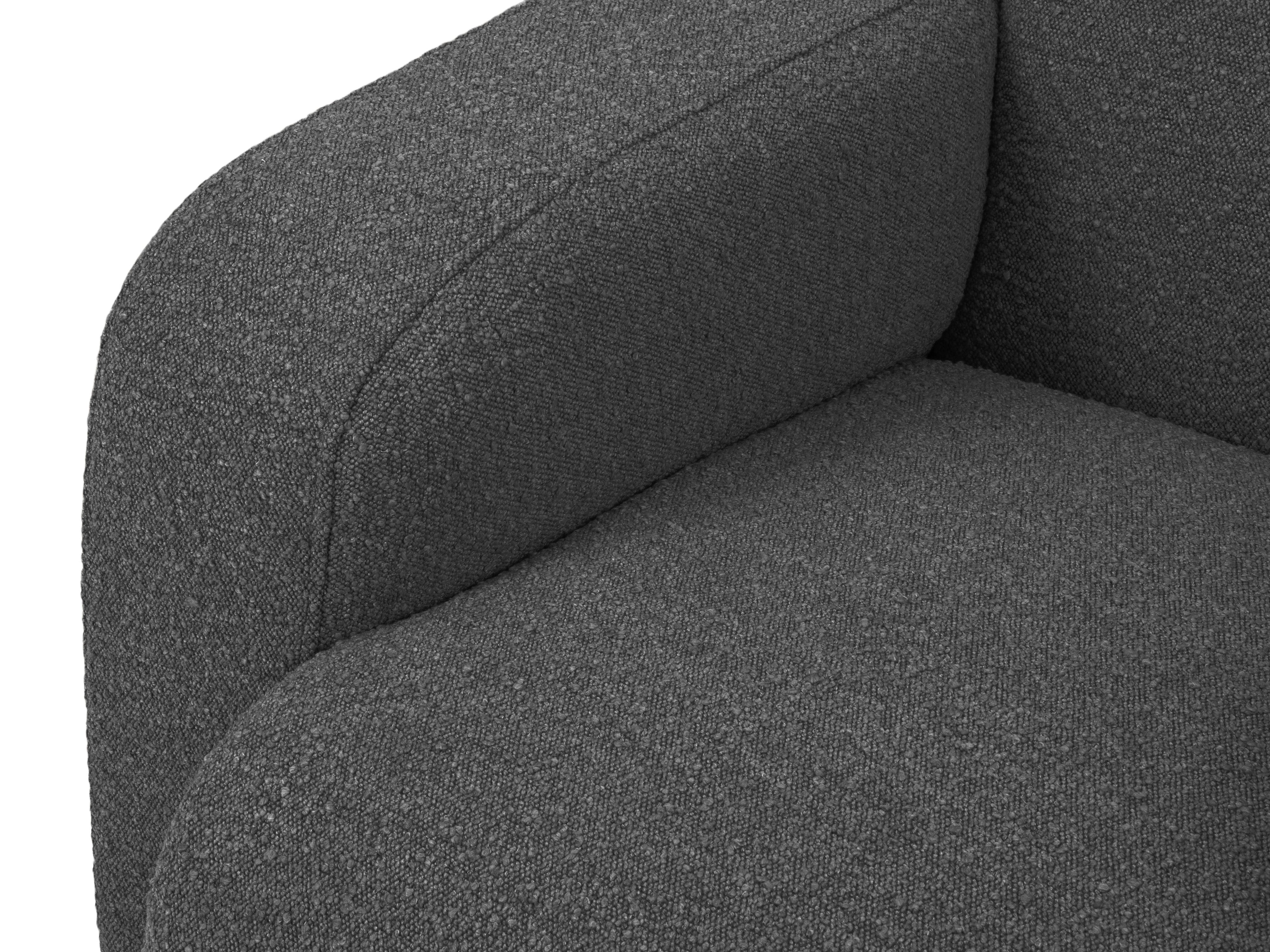 Narożnik w tkaninie boucle prawostronny otwarty MOLINO ciemnoszary Micadoni Eye on Design