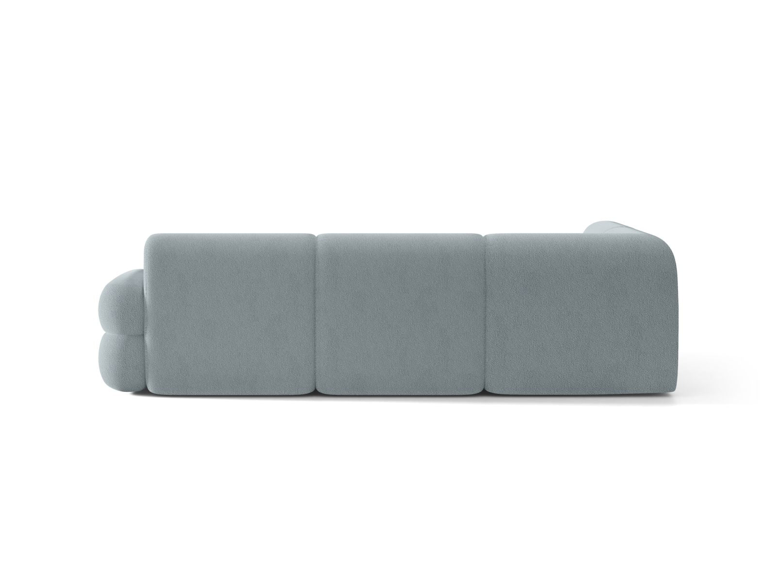 Left-facing L-shaped NEO sofa in blue boucle